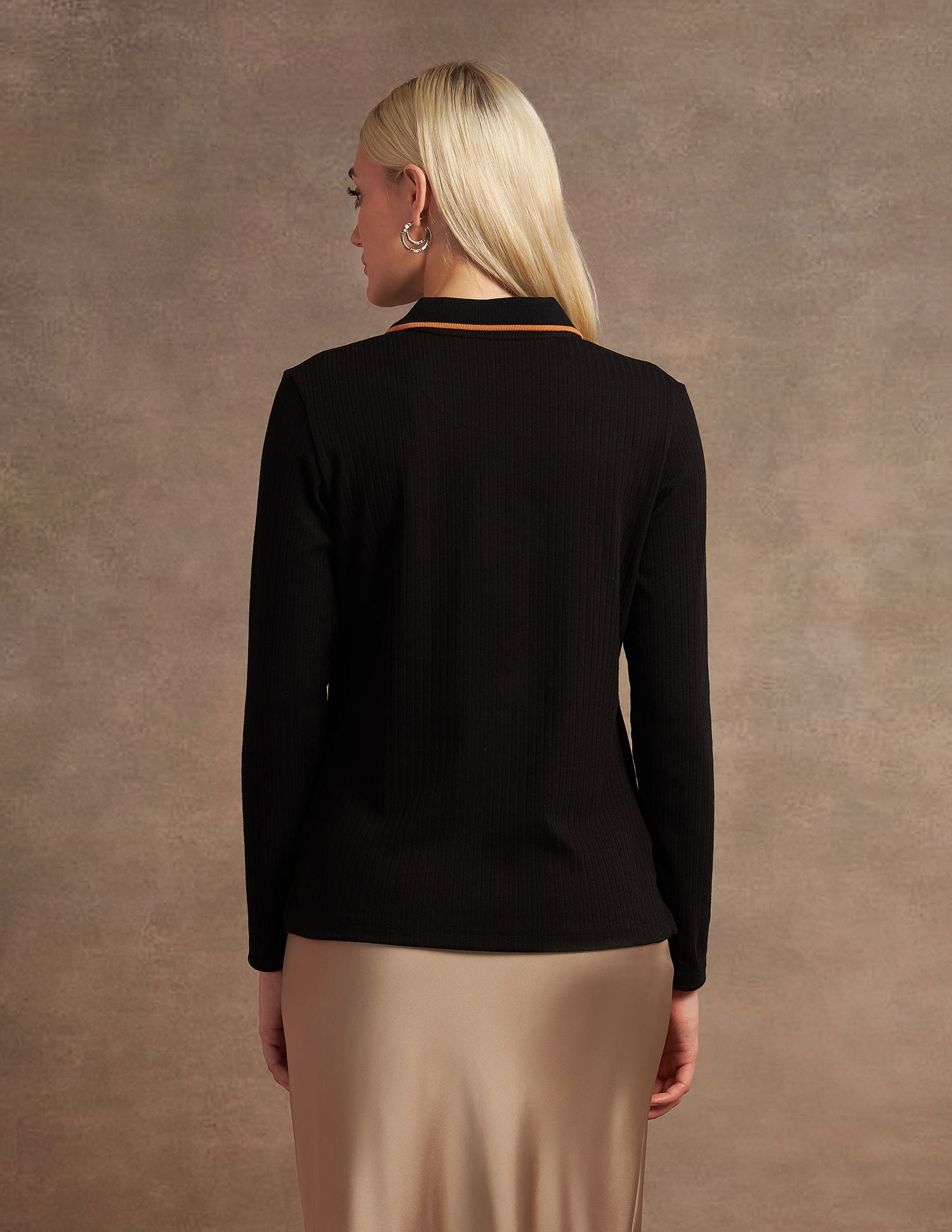 Zip Up Regular Polo Shirt Black - U.S. POLO ASSN. | Large