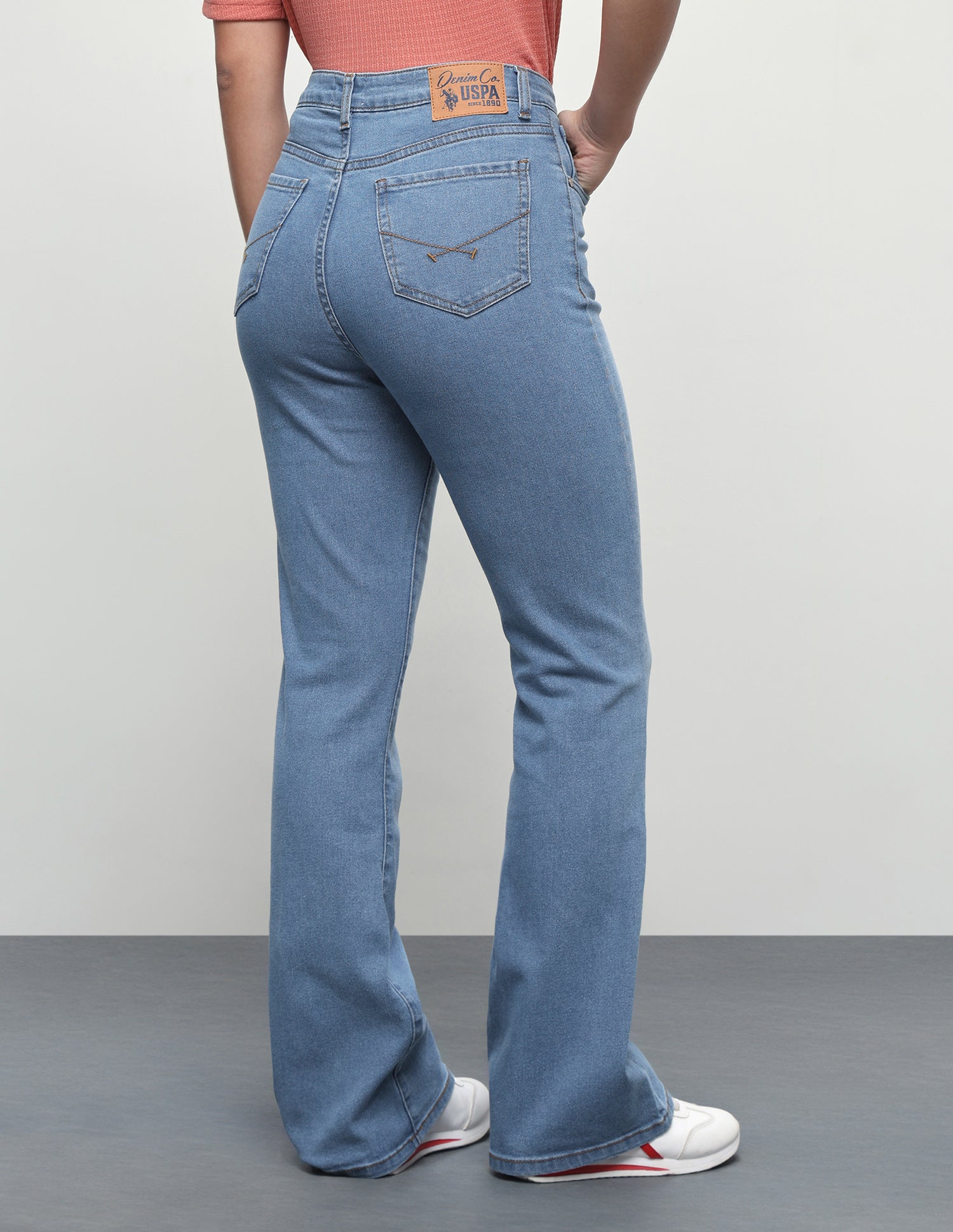 High Rise Bootcut Fit Jeans Blue - U.S. Polo Assn. India | Large