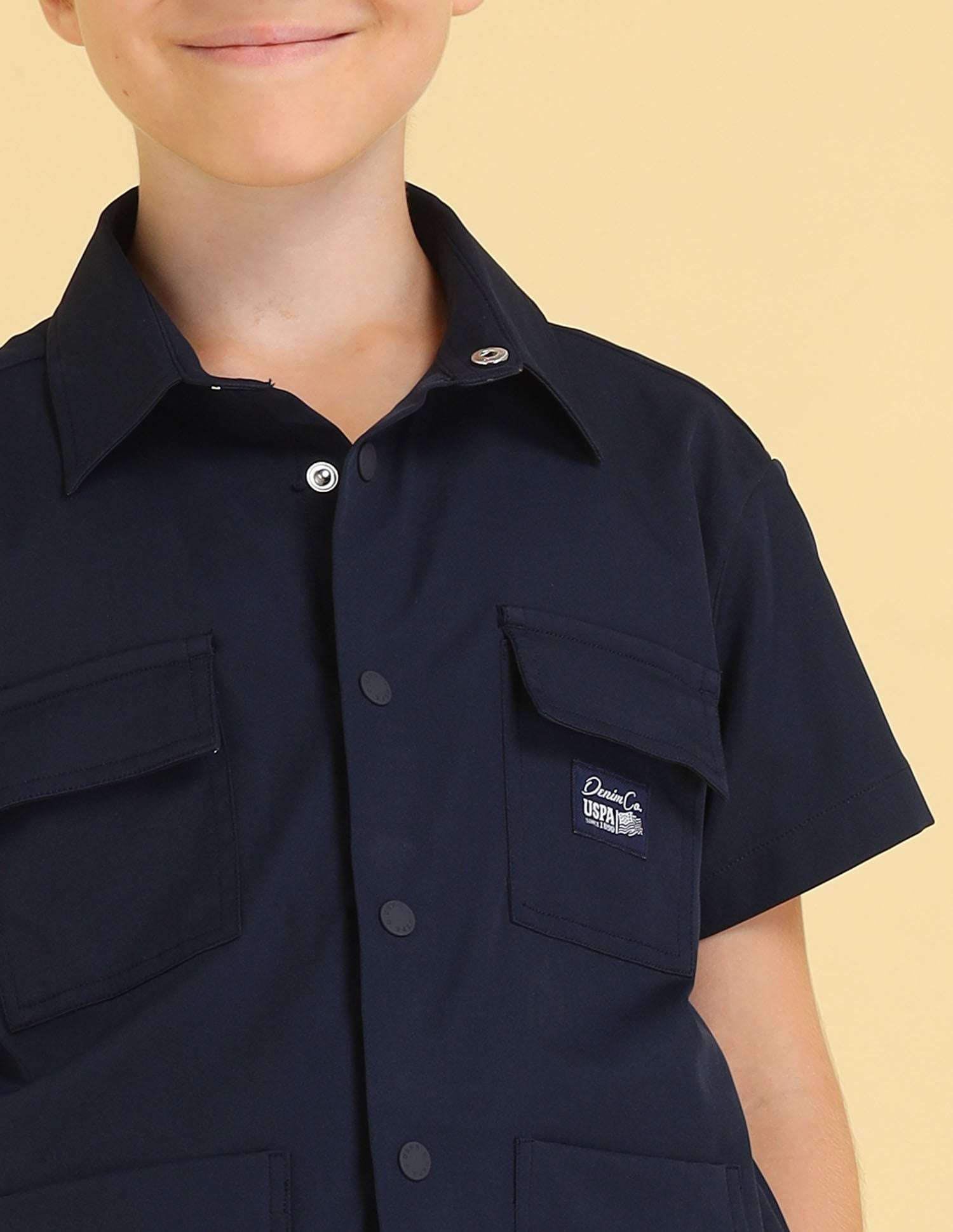 UKSHT1516 NAVY Boys Shirt Navy - U.S. POLO ASSN. | Large
