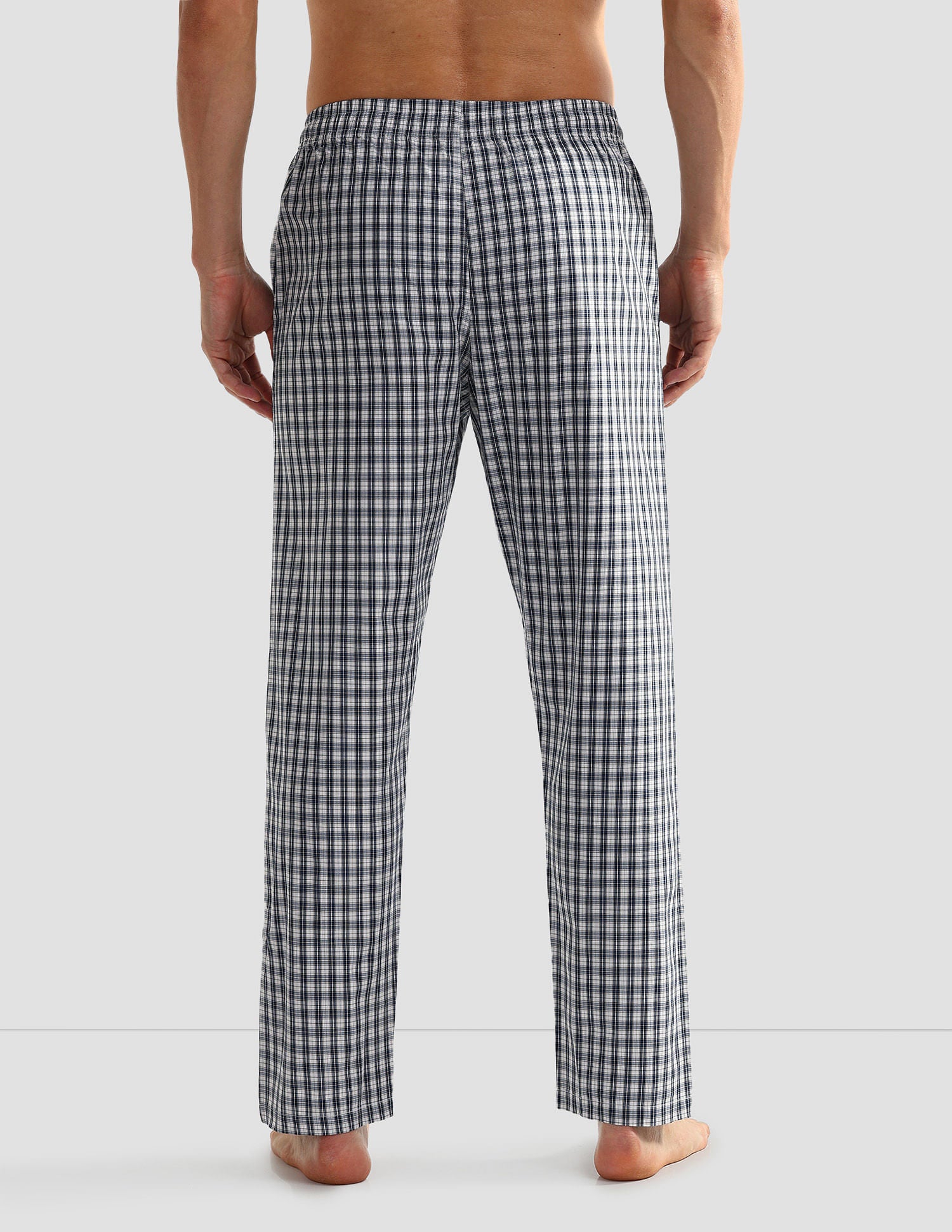 All Over Check OELP5 Lounge Track Pants - Pack Of 1 White Navy Blue - U.S. POLO ASSN. | Large