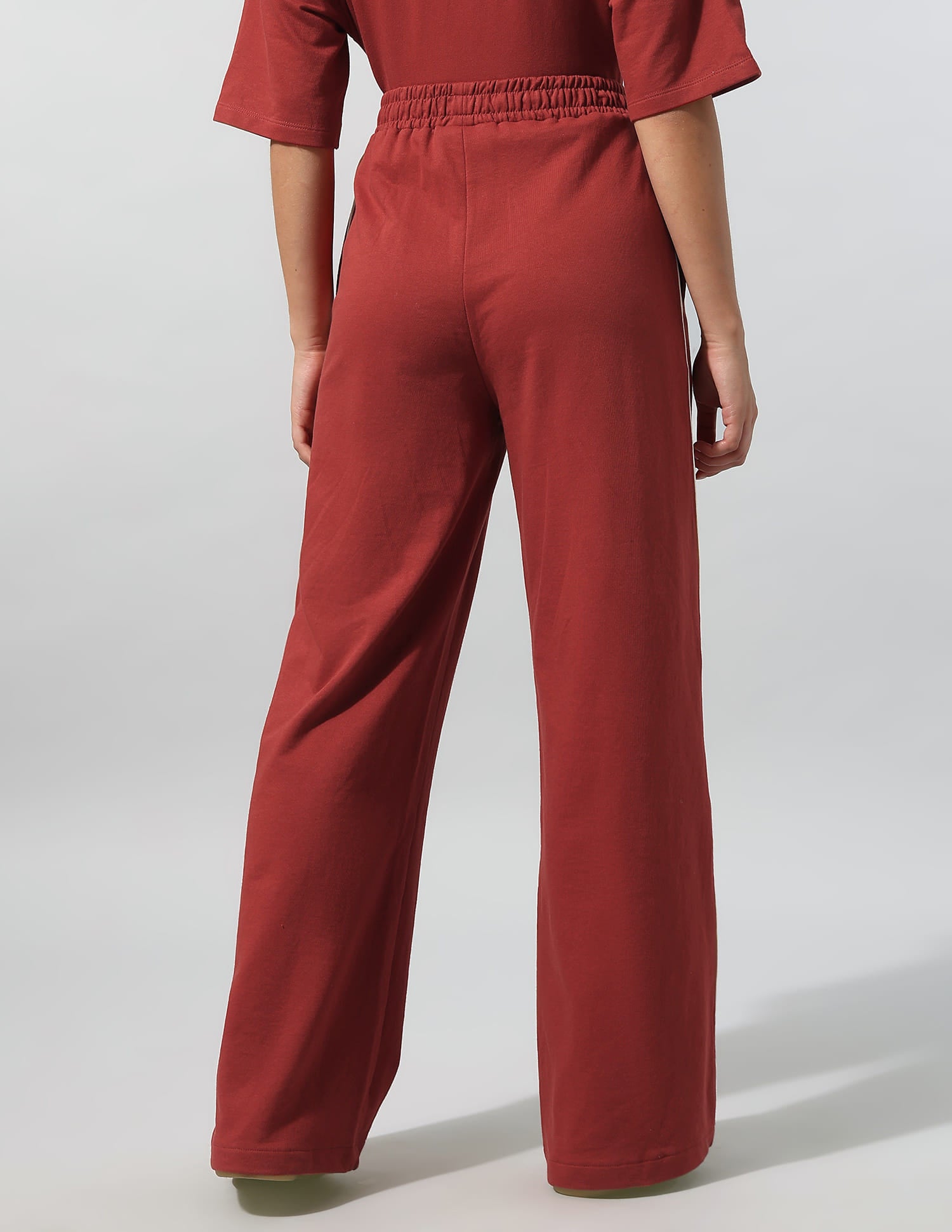 High Rise Wide Leg Trousers Red - U.S. Polo Assn. India | Large