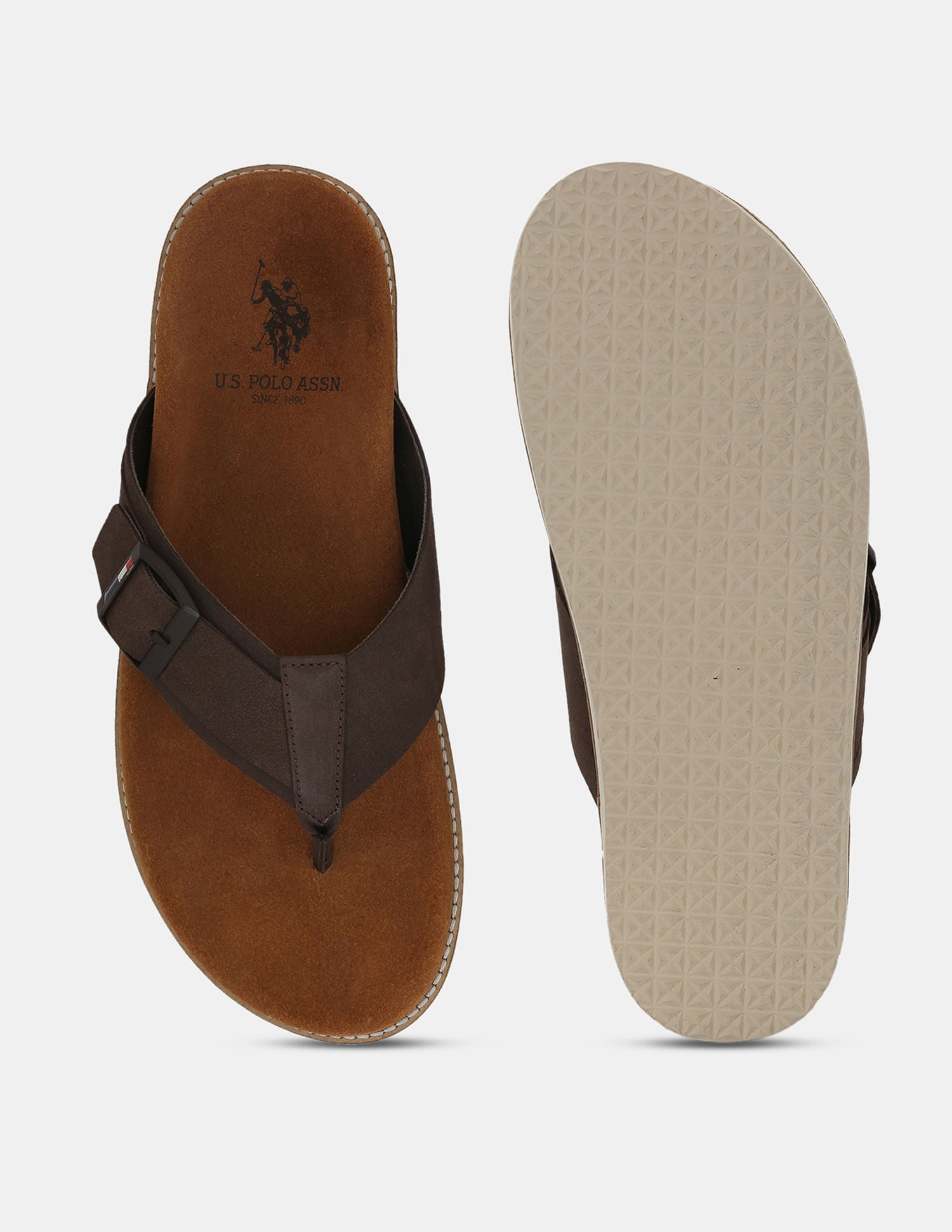 Men Ranger Flip Flops Brown - U.S. POLO ASSN. | Large