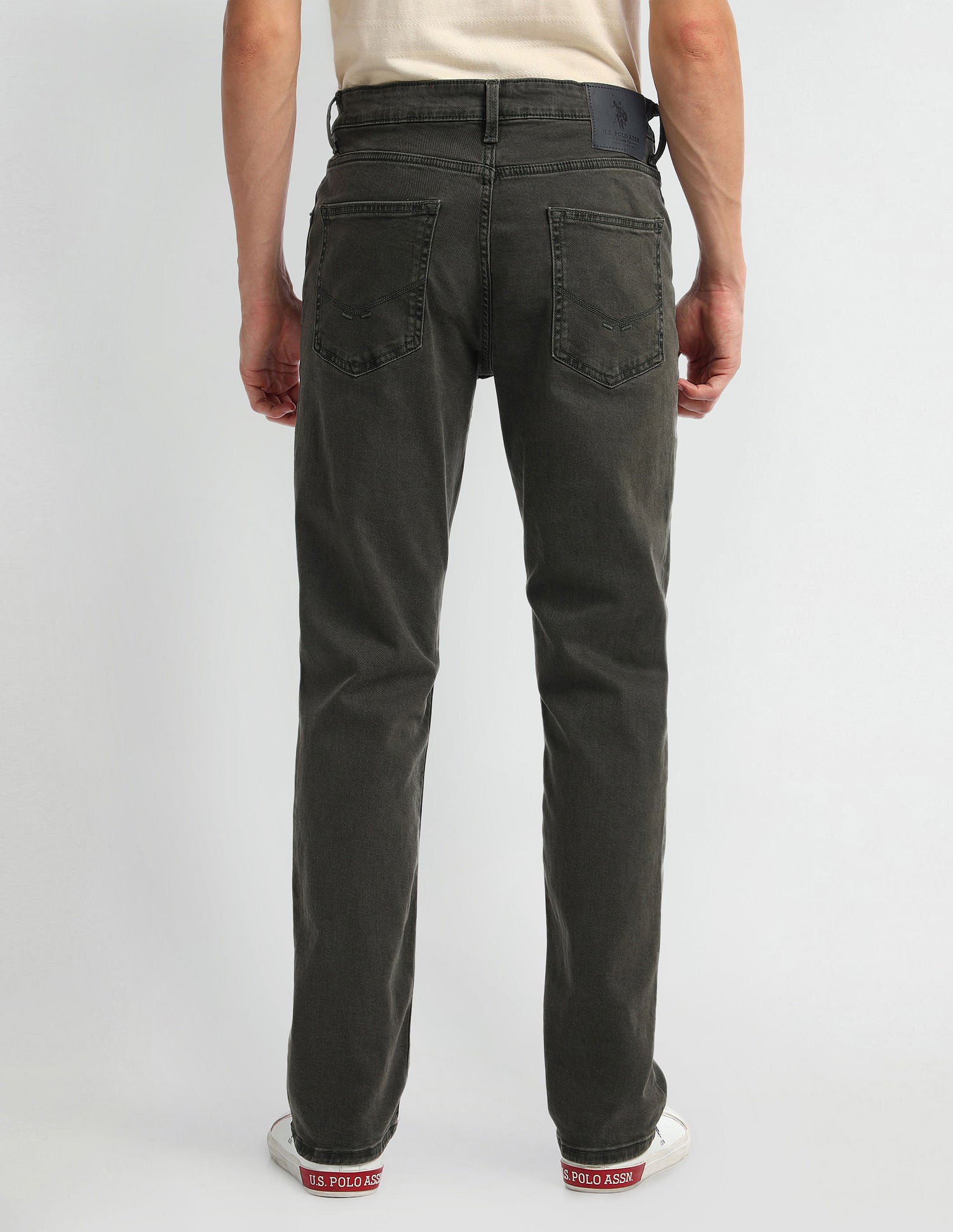 Harold Slim Straight Fit Green Jeans Green - U.S. Polo Assn. India | Large