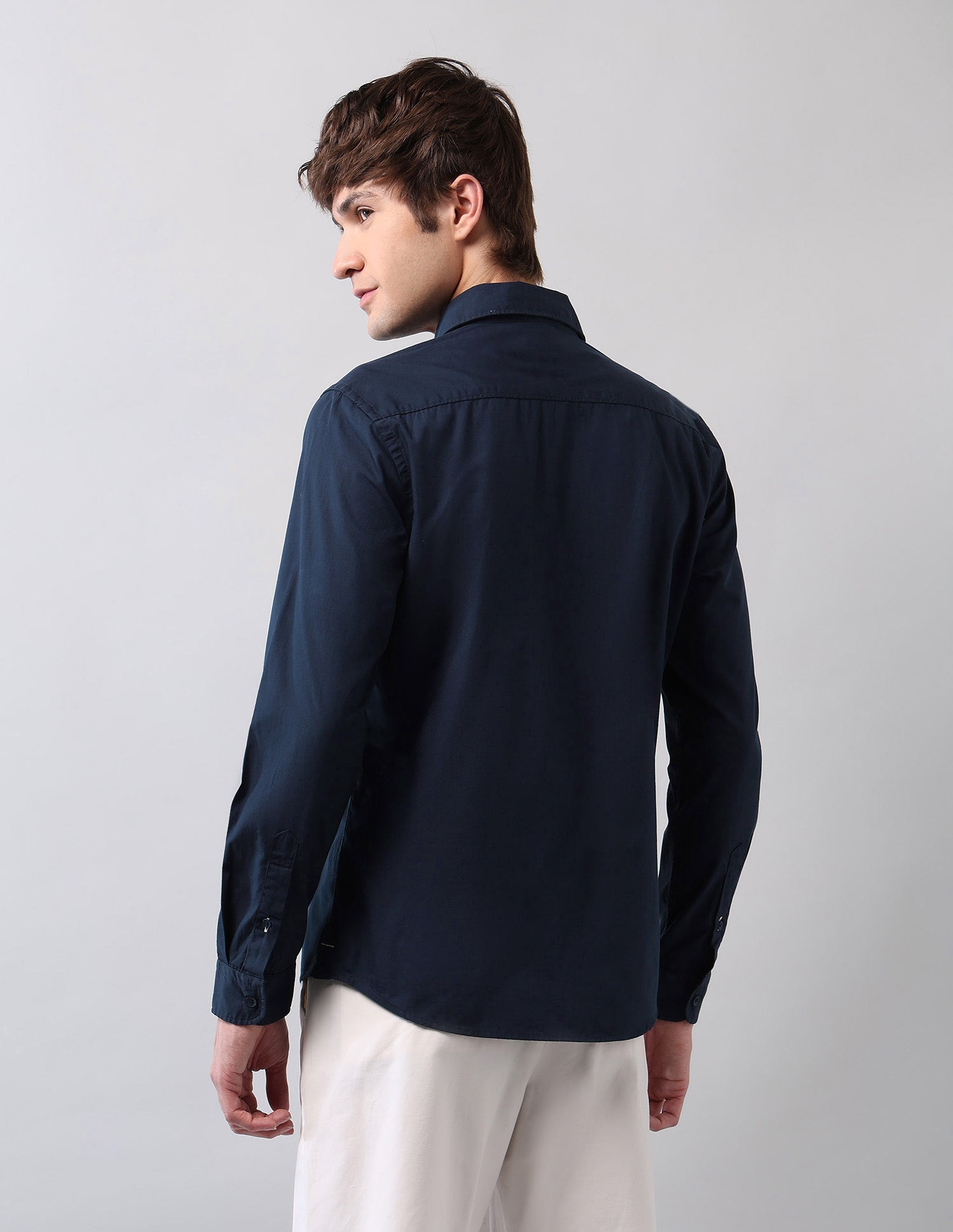 Pure Cotton Regular Fit Shirt Navy - U.S. Polo Assn. India | Large