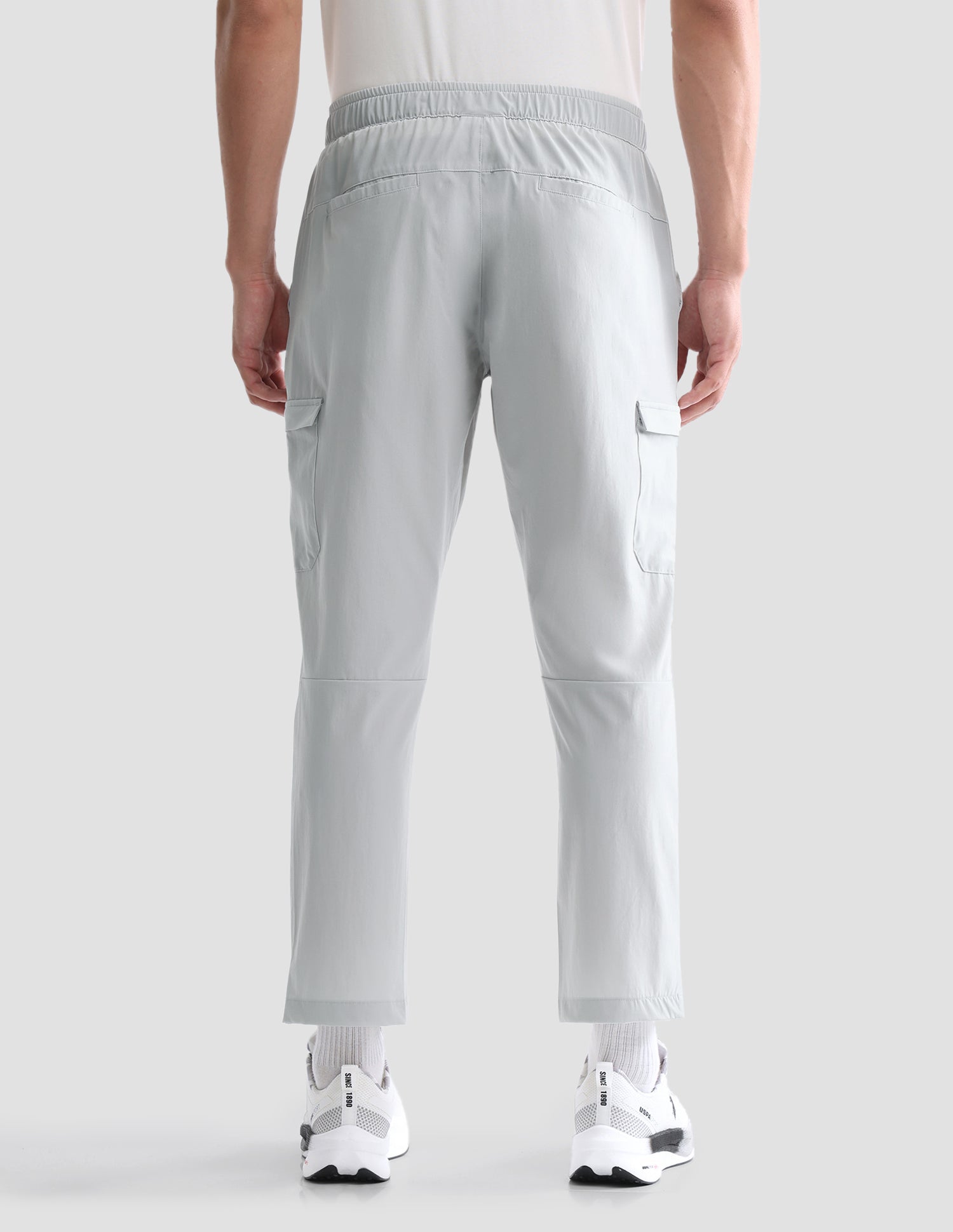 Solid Active Cargo Track Pants Grey - U.S. Polo Assn. India | Large