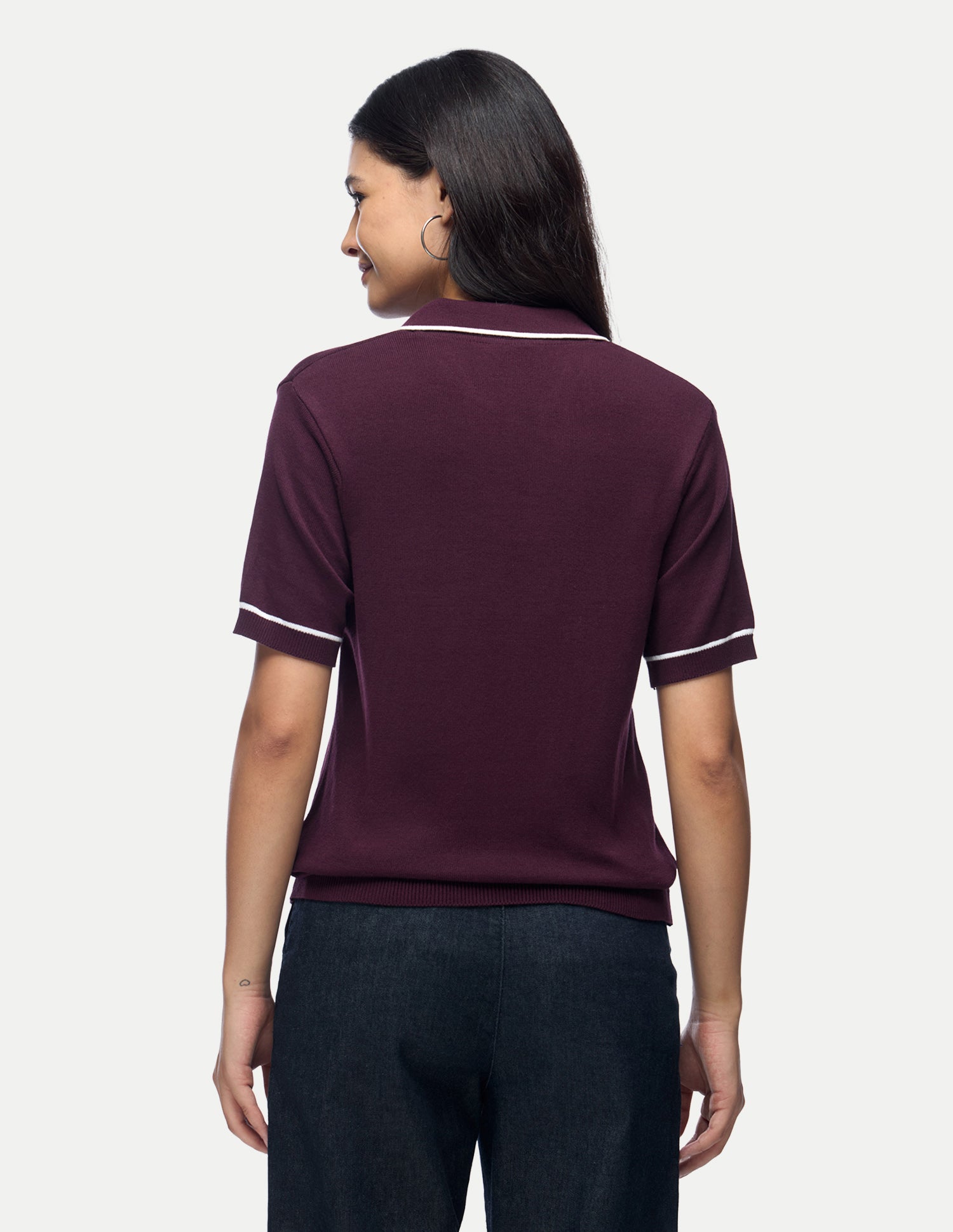 Relaxed Fit Knitted Top Purple - U.S. Polo Assn. India | Large