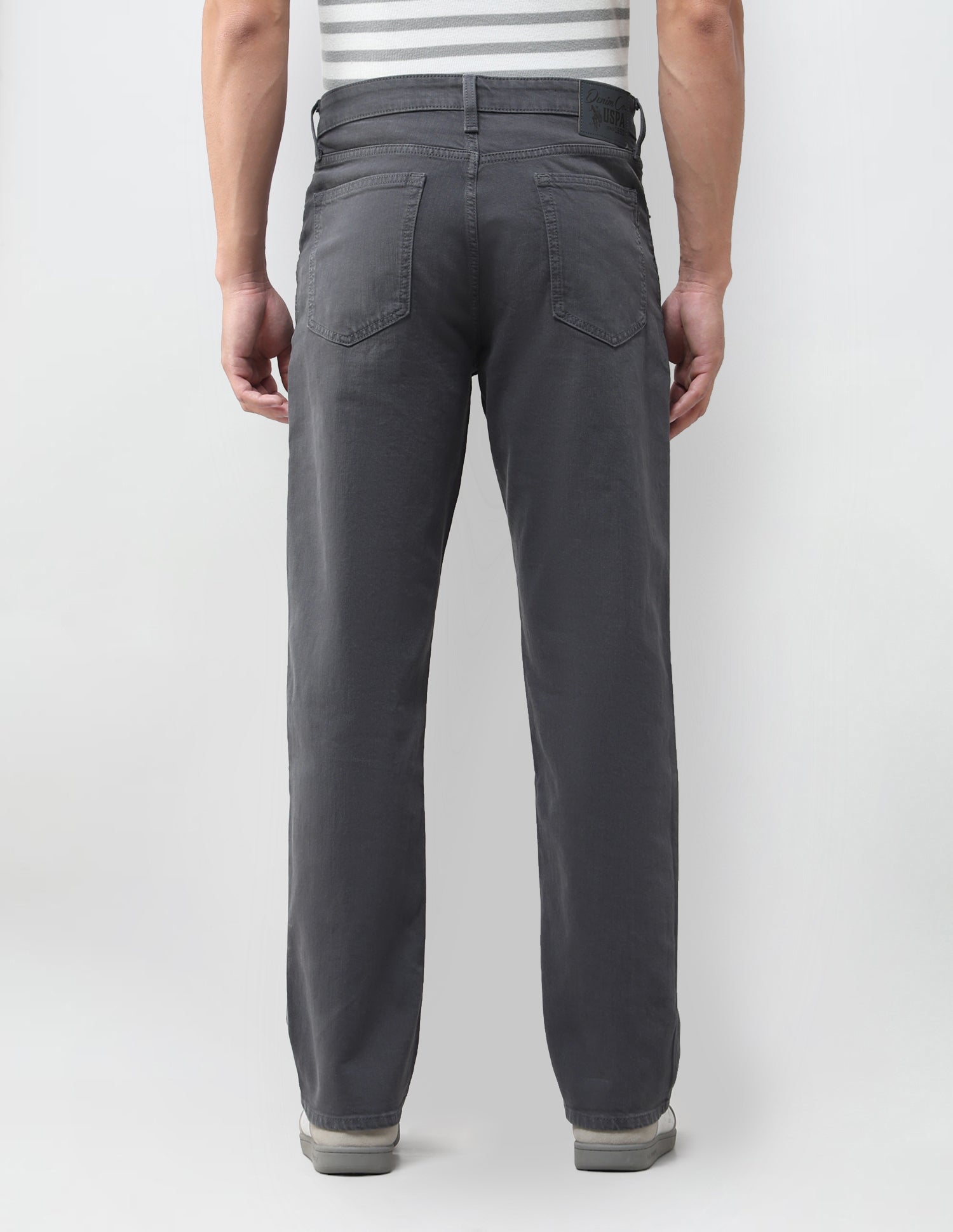 Shawn Relaxed Fit Grey Jeans Dark Grey - U.S. Polo Assn. India | Large