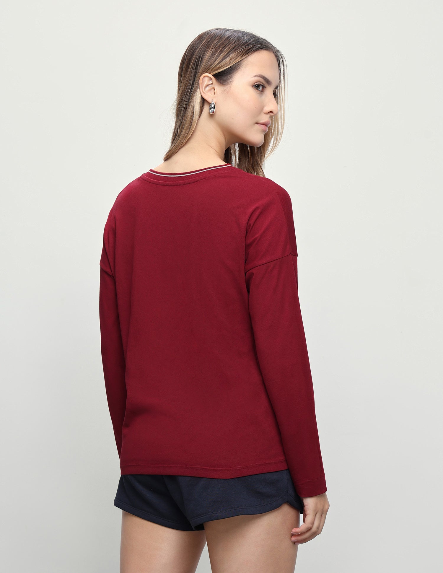 Solid Relaxed Fit T-Shirt Dark Red - U.S. Polo Assn. India | Large