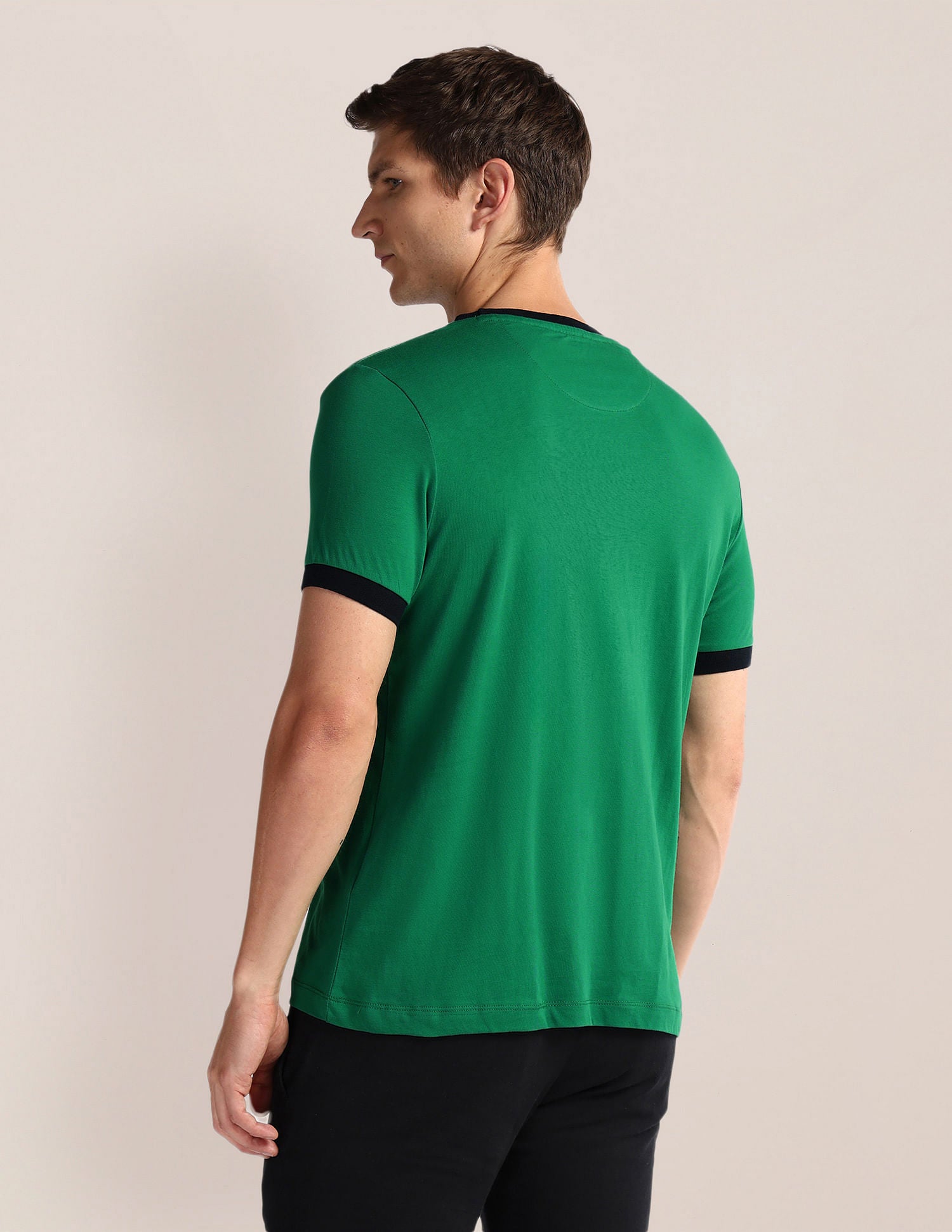 Crew Neck Brand Print T-Shirt Green - U.S. POLO ASSN. | Large