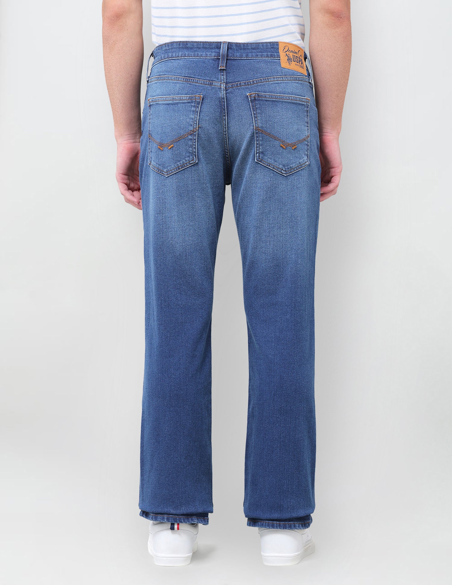 Connor Bootcut Fit Blue Jeans Mid Blue - U.S. Polo Assn. India | Large