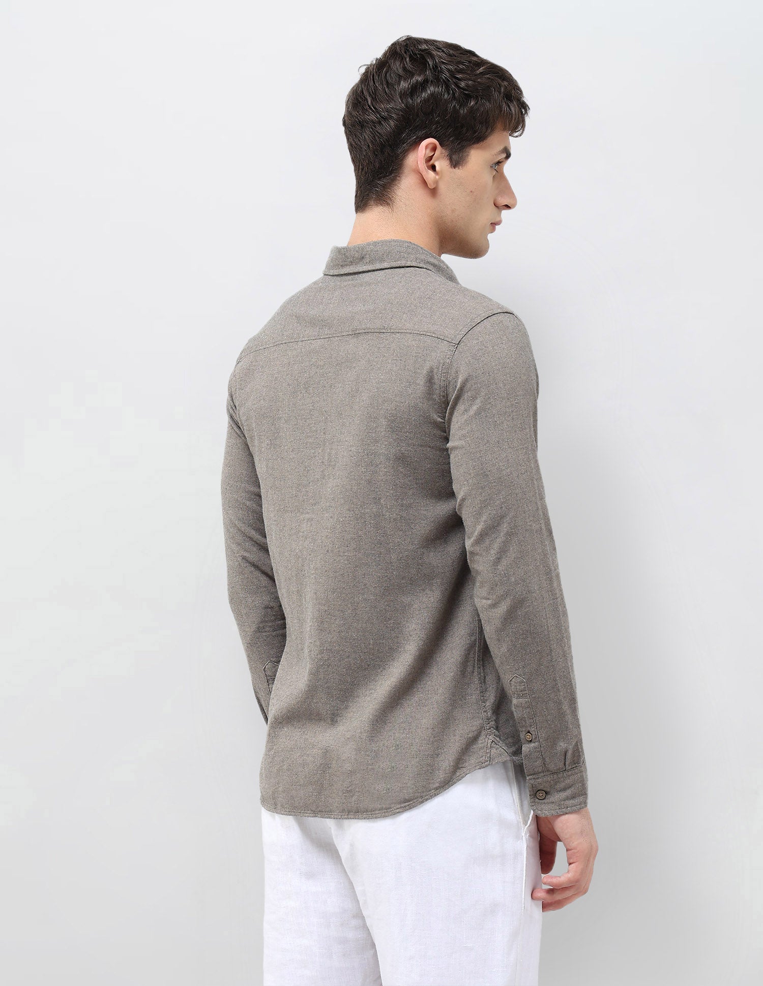 Solid Regular Fit Shirt Light Brown - U.S. POLO ASSN. | Large