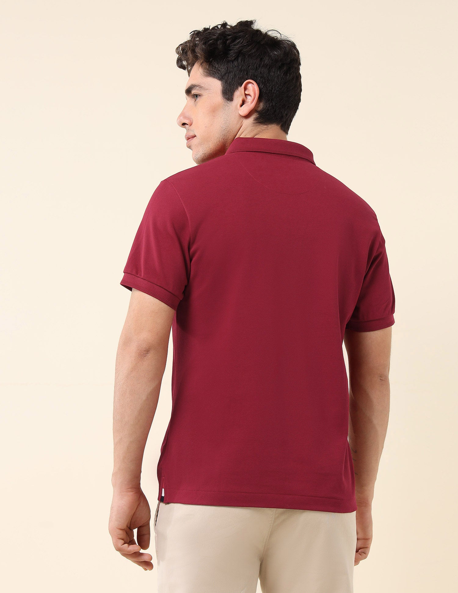 Textured Varsity Polo Shirt Red - U.S. Polo Assn. India | Large