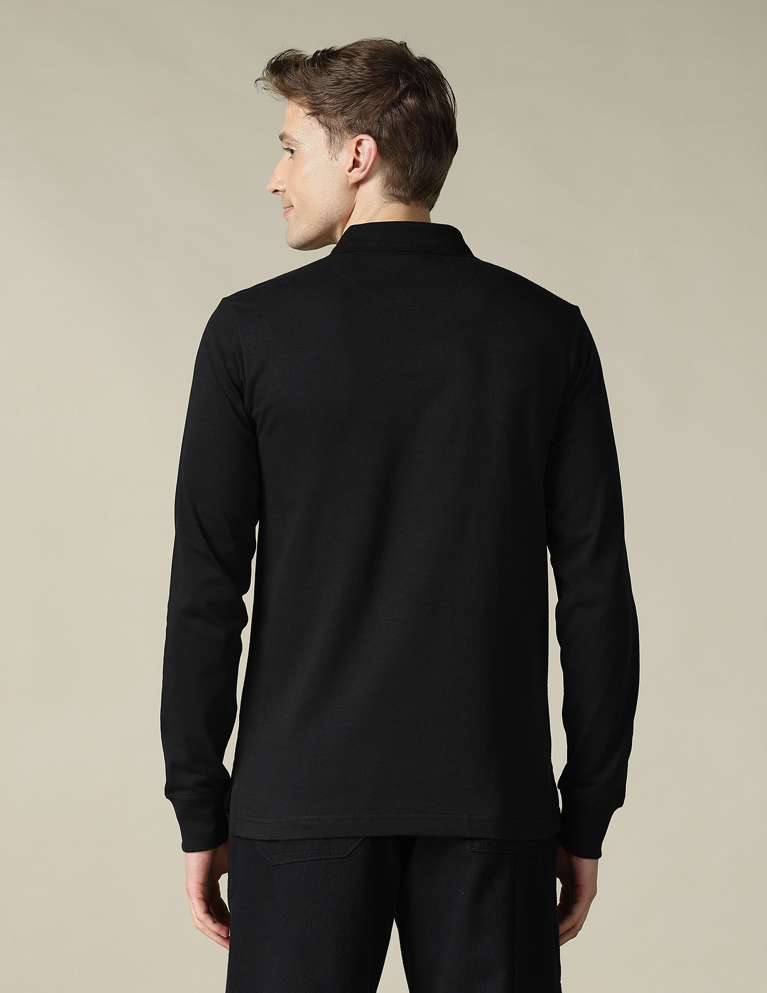 Solid Regular Fit Polo Shirt Black - U.S. Polo Assn. India | Large