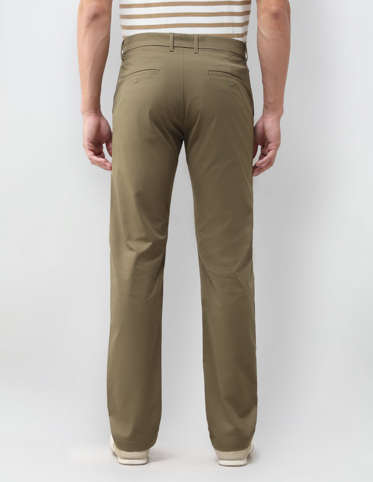 Mid Rise Riley Straight Fit Trousers Brown - U.S. Polo Assn. India | Large