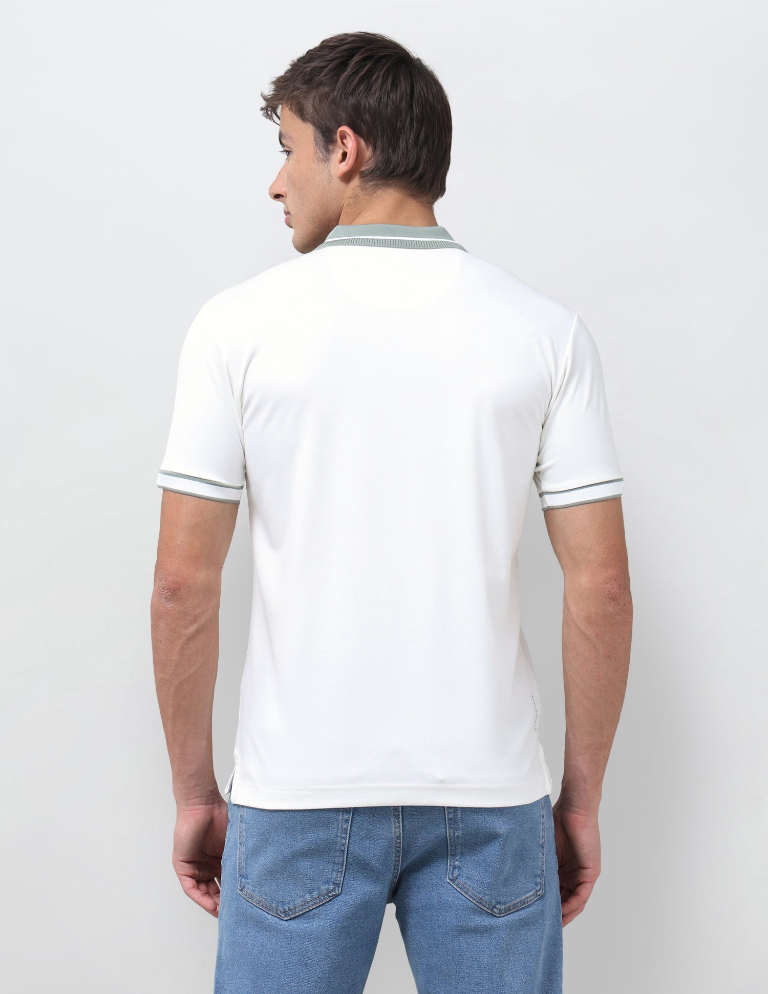 Solid Slim Fit Polo Shirt Ivory - U.S. Polo Assn. India | Large