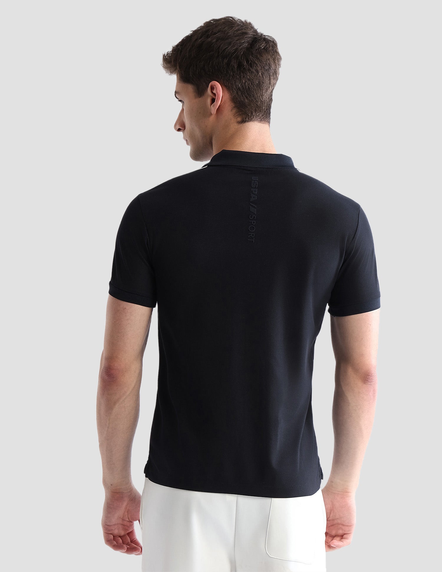 Solid Regular Fit Active Polo Shirt Navy - U.S. POLO ASSN. | Large