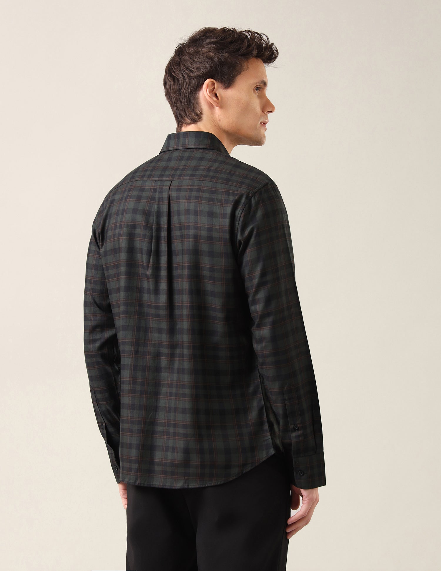 Grid Tattersall Checked Twill Shirt Green - U.S. Polo Assn. India | Large