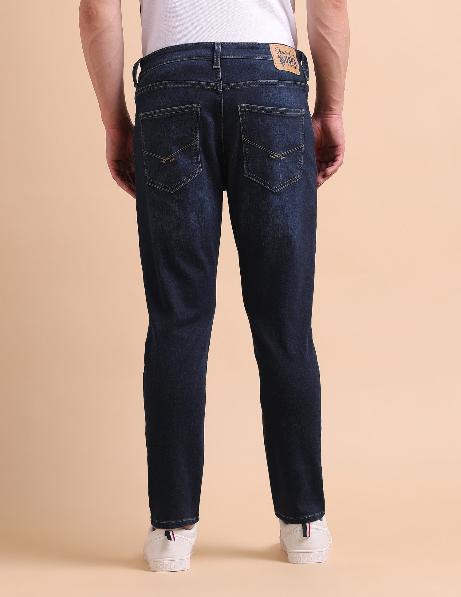 Cole Comfort Cropped Fit Blue Jeans Blue - U.S. POLO ASSN. | Large