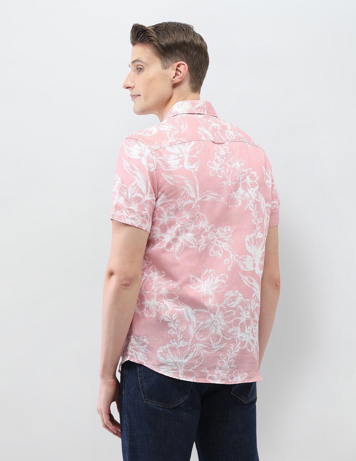 Motel On The Coast Regular Fit Shirt Light Red - U.S. Polo Assn. India | Large