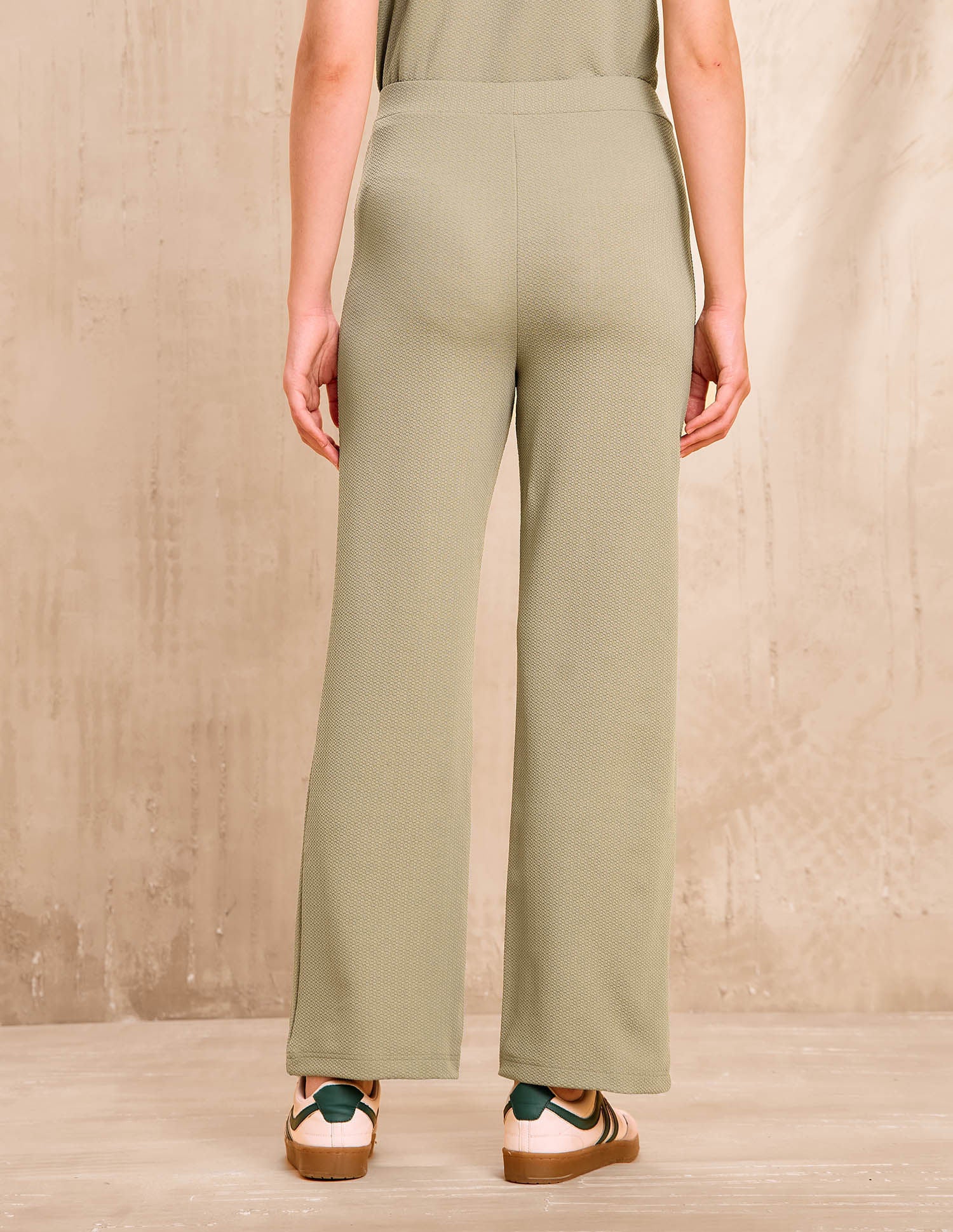 High Rise Straight Fit Trousers Green - U.S. POLO ASSN. | Large