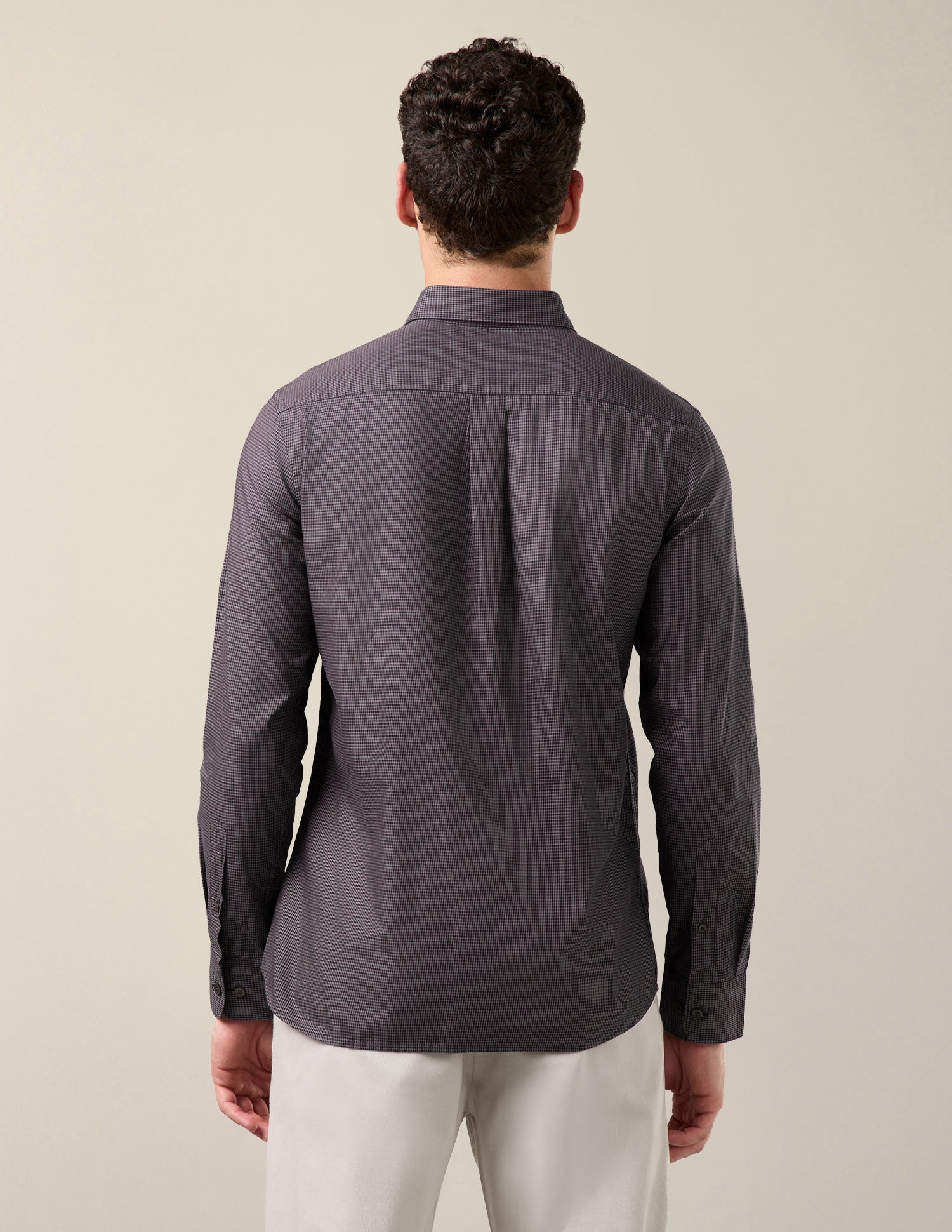 Micro Checked Twill Shirt Maroon - U.S. Polo Assn. India | Large