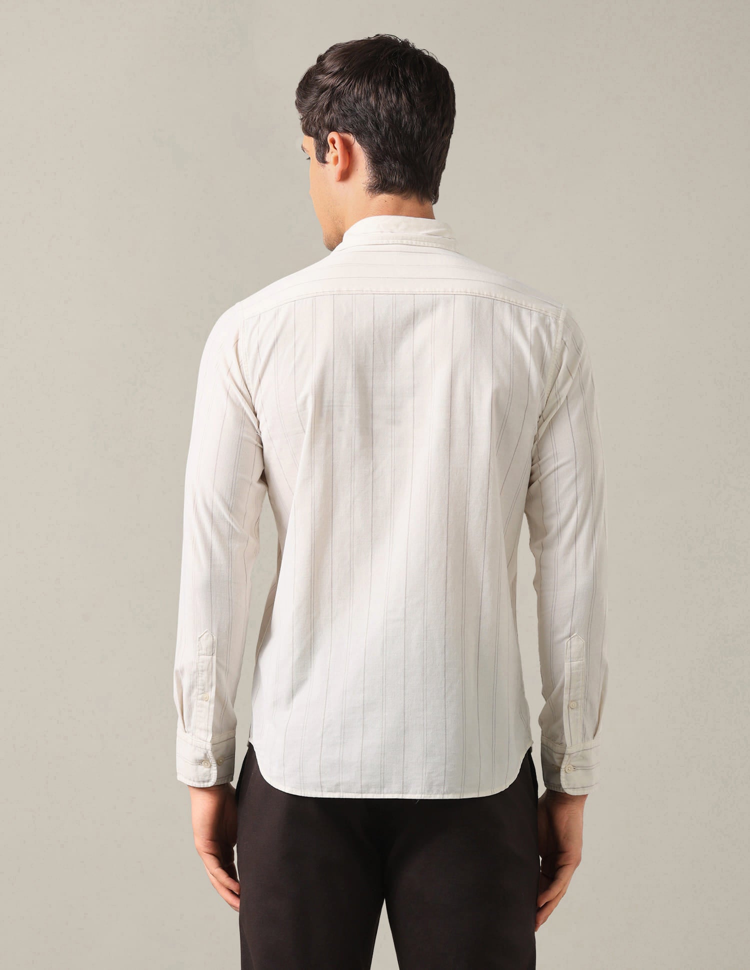 Tailored Fit Corduroy Shirt White - U.S. Polo Assn. India | Large