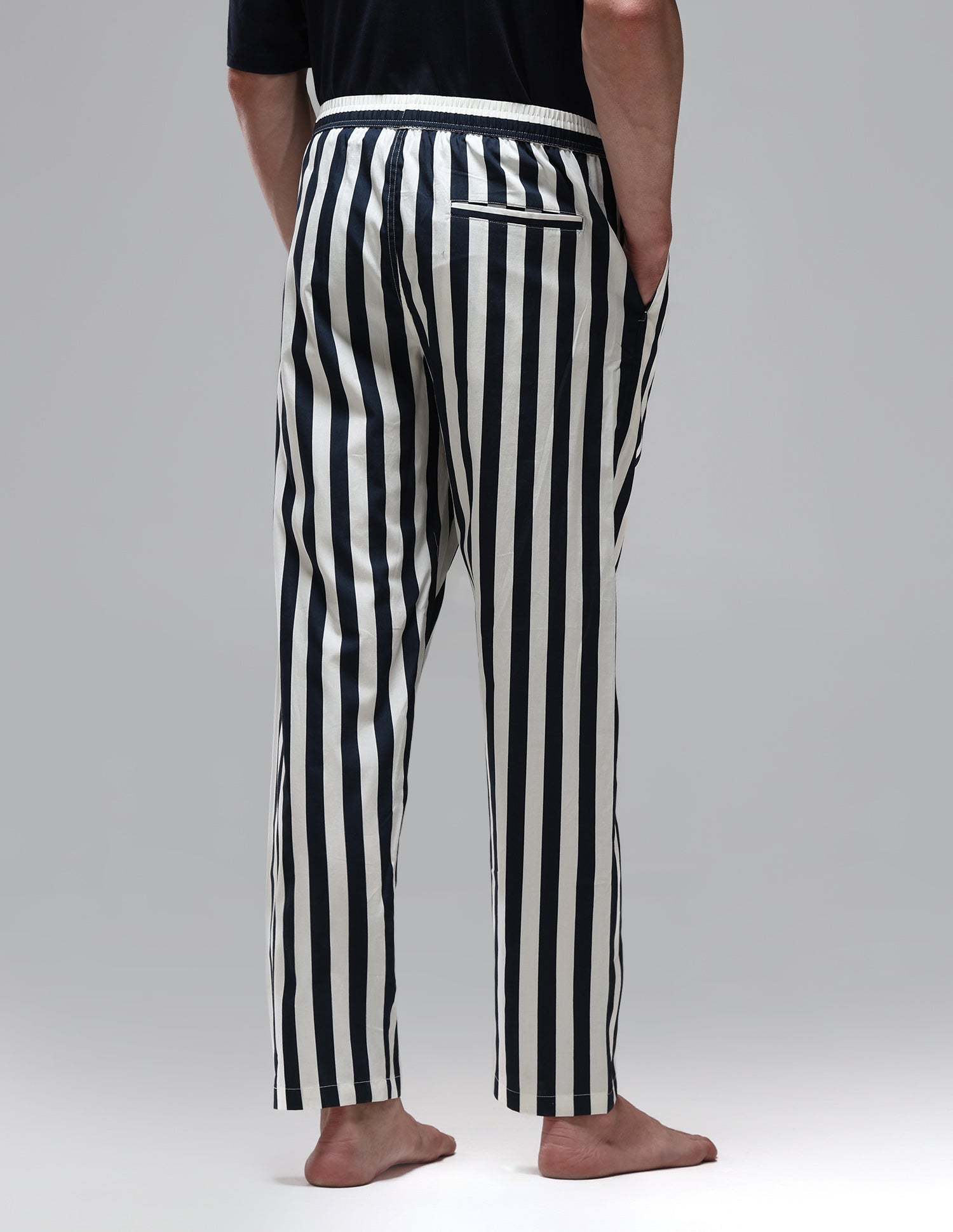 Vertical Striped Mid Rise OELP1 Lounge Pants Navy - U.S. Polo Assn. India | Large