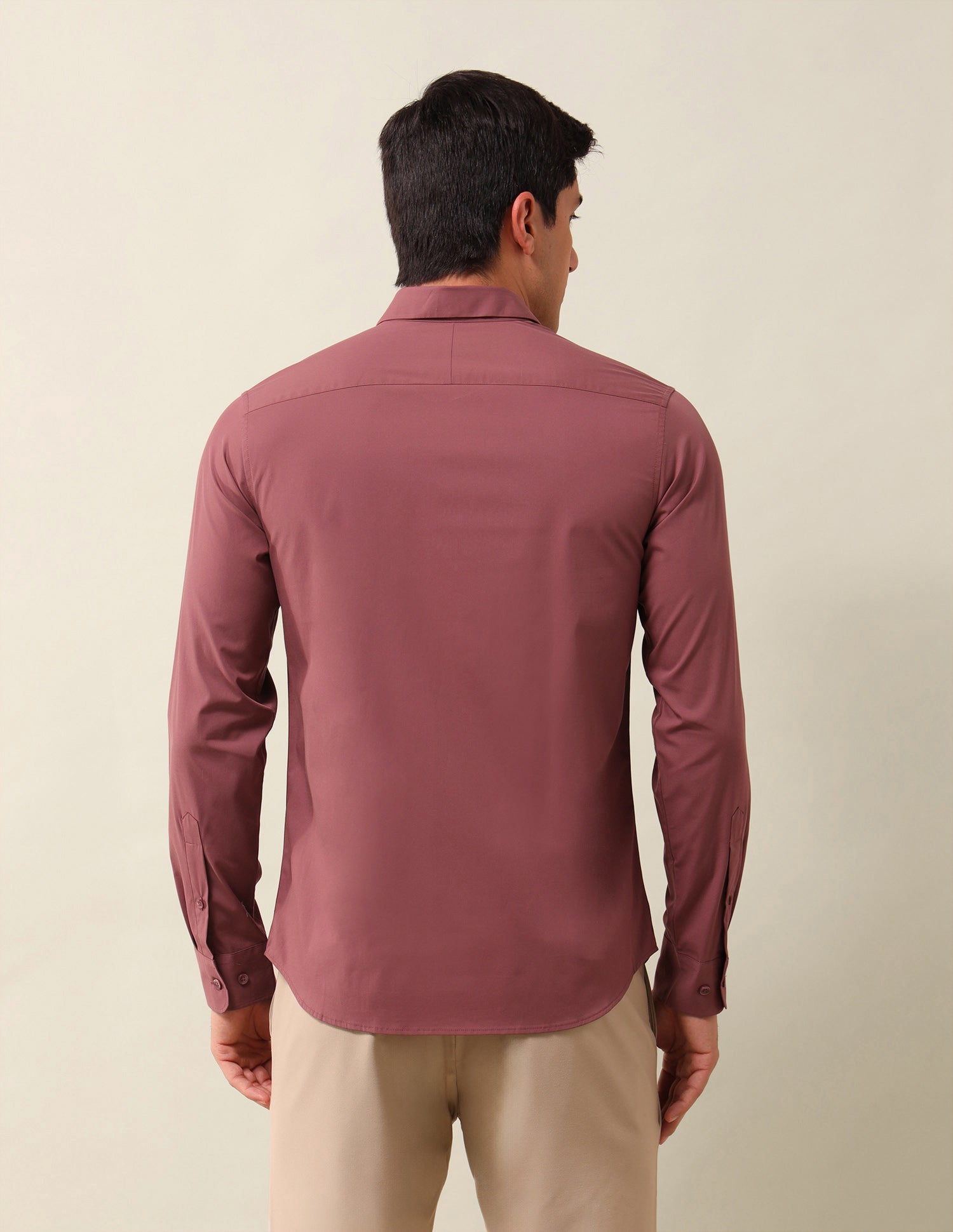 Solid Tailored Fit Shirt Dark Pink - U.S. Polo Assn. India | Large