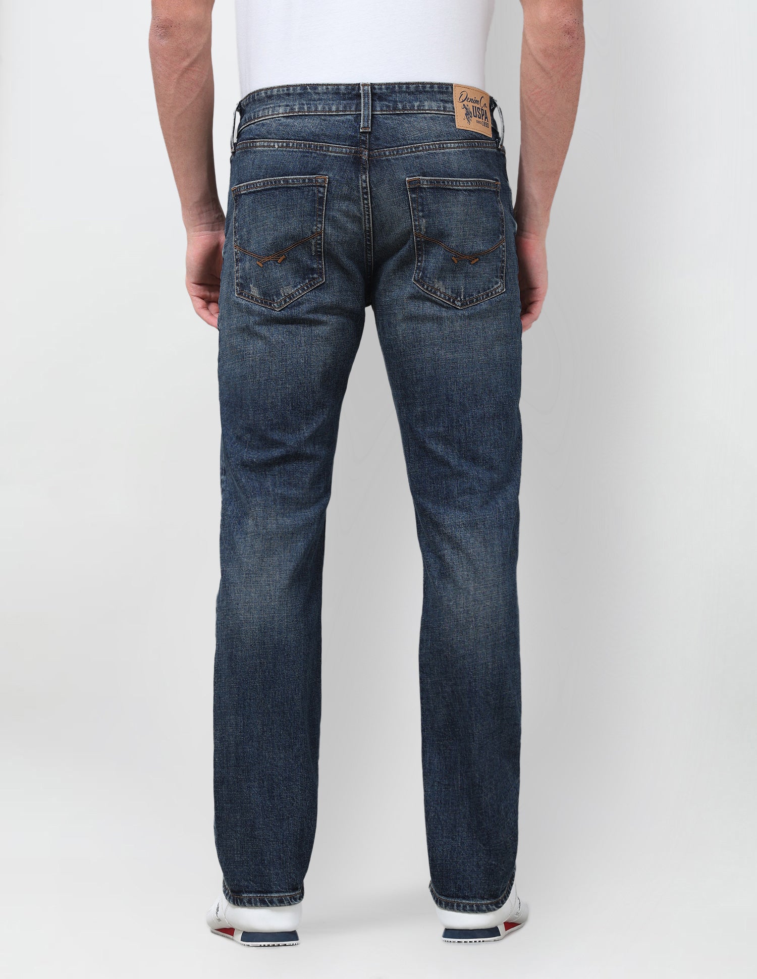 Harold Slim Straight Fit Blue Jeans Dark Blue - U.S. Polo Assn. India | Large
