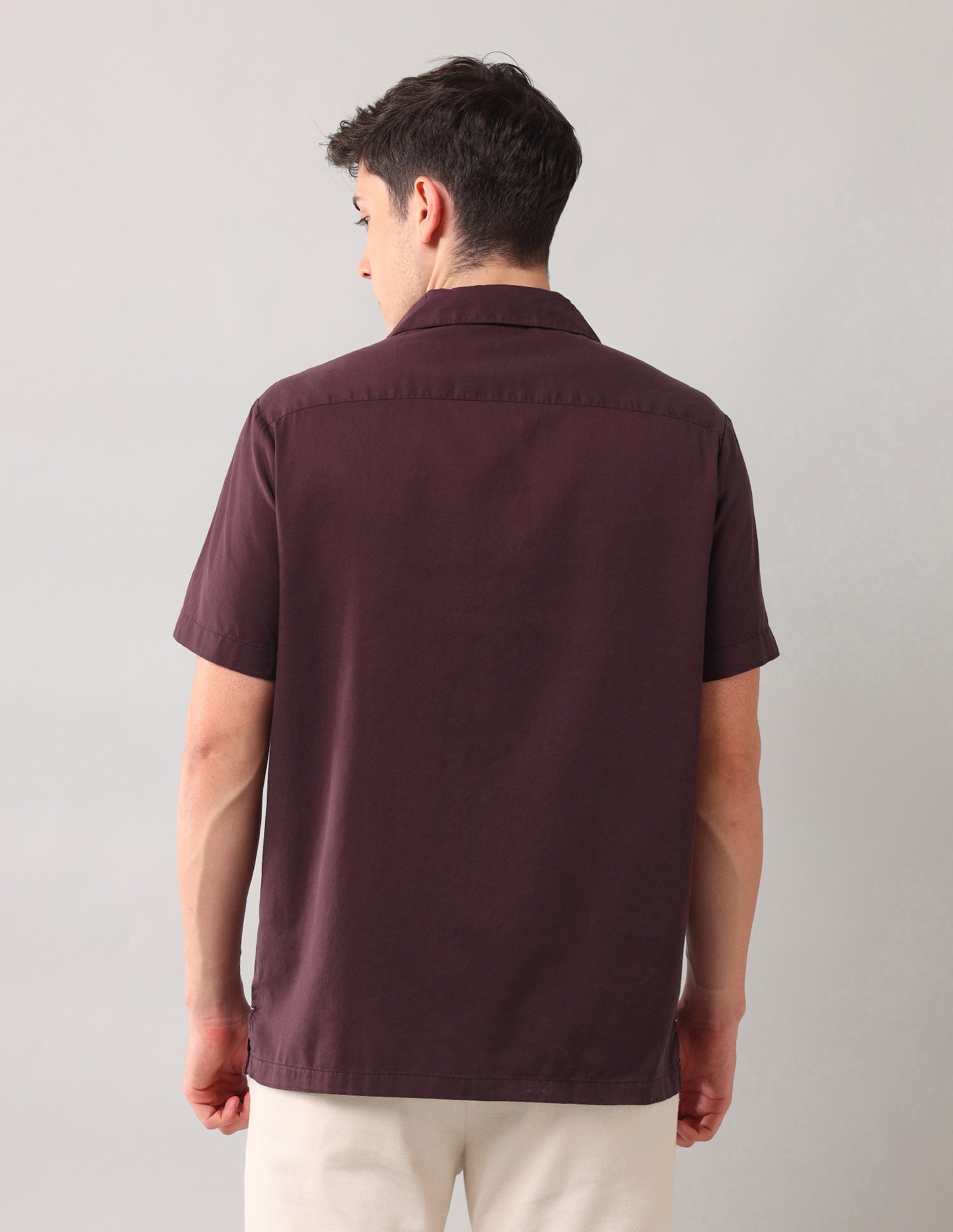 Solid Relaxed Fit Shirt Maroon - U.S. Polo Assn. India | Large