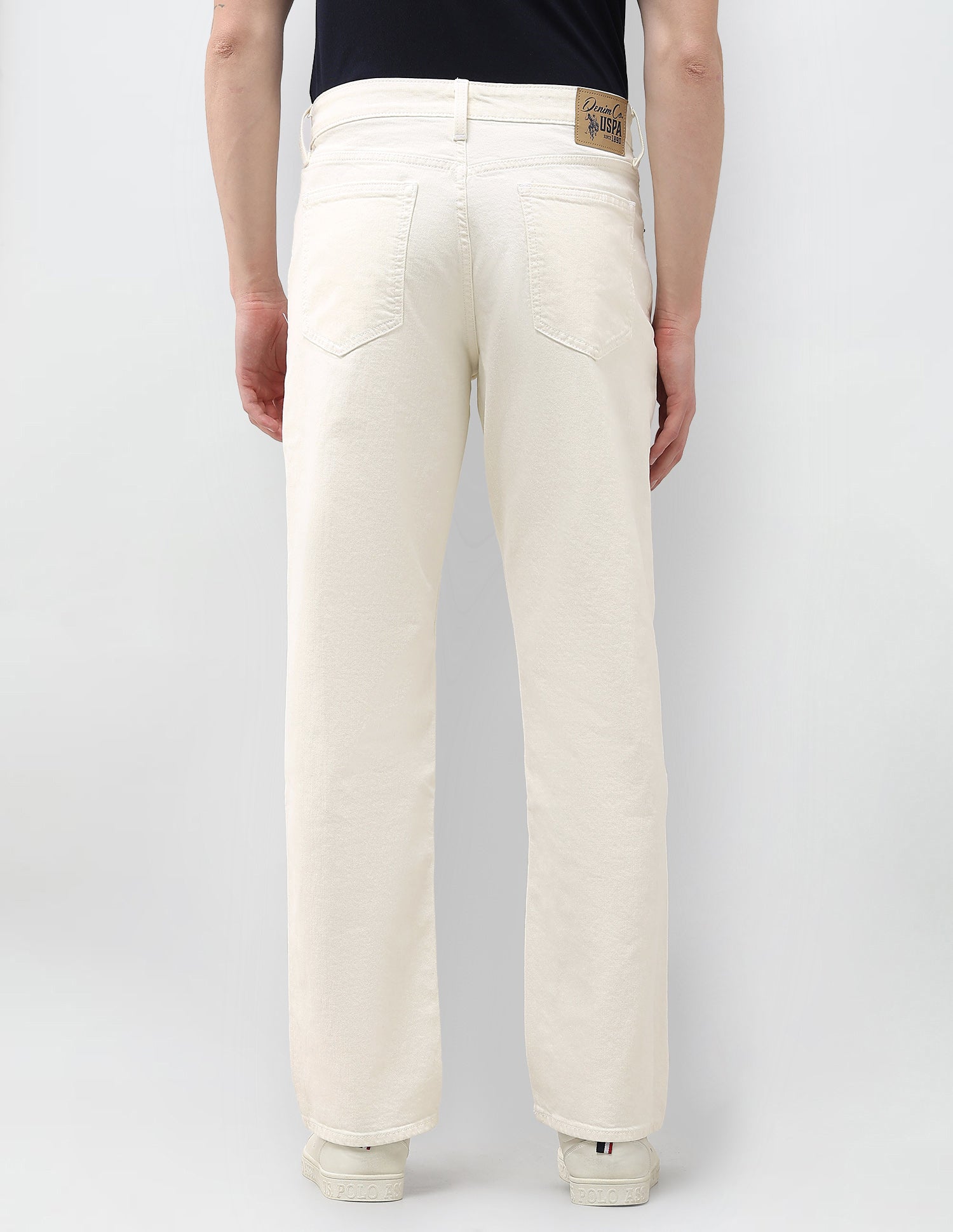 Shawn Relaxed Fit White Jeans Off White - U.S. Polo Assn. India | Large