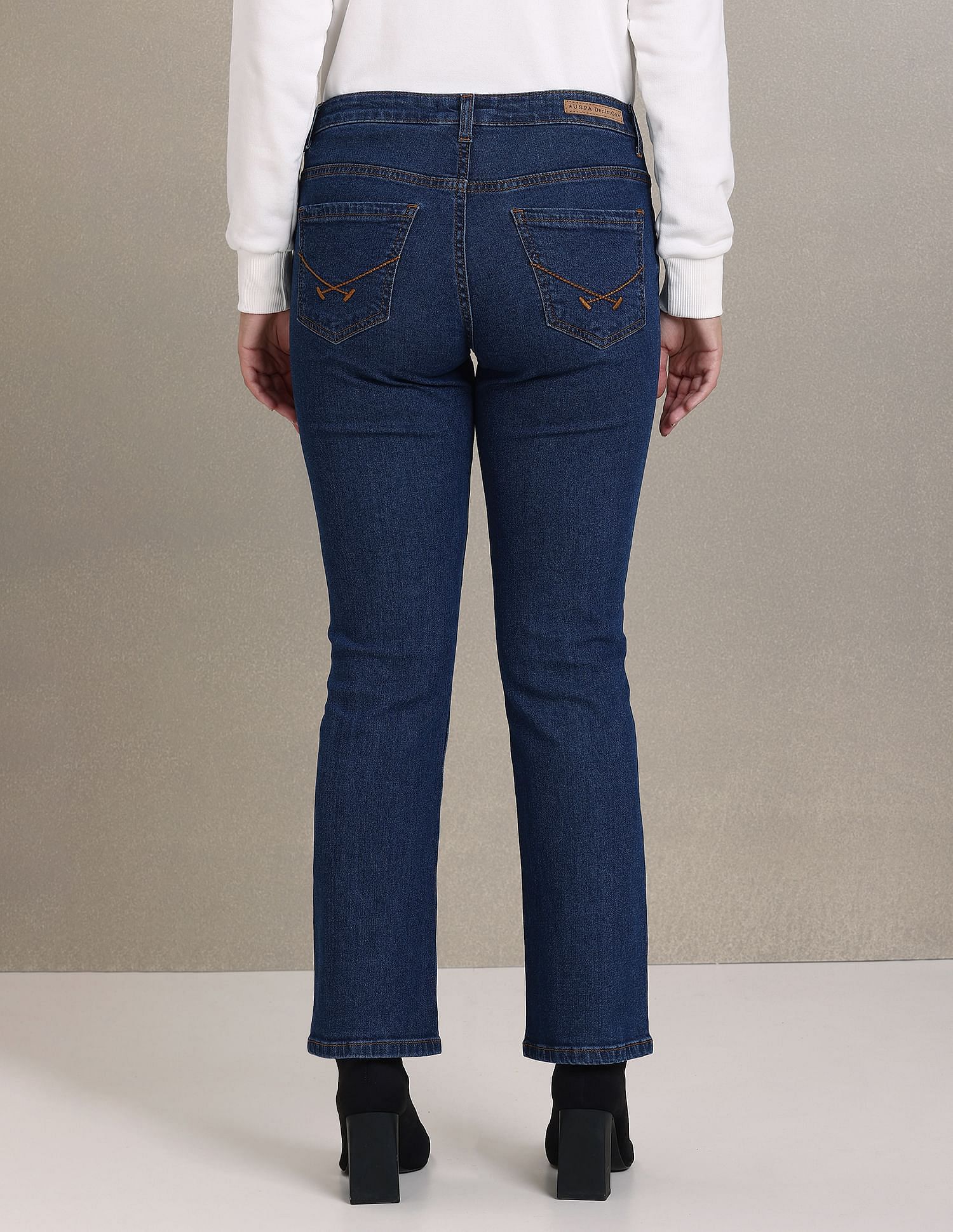 Stone Wash Straight Fit Jeans Blue - U.S. Polo Assn. India | Large