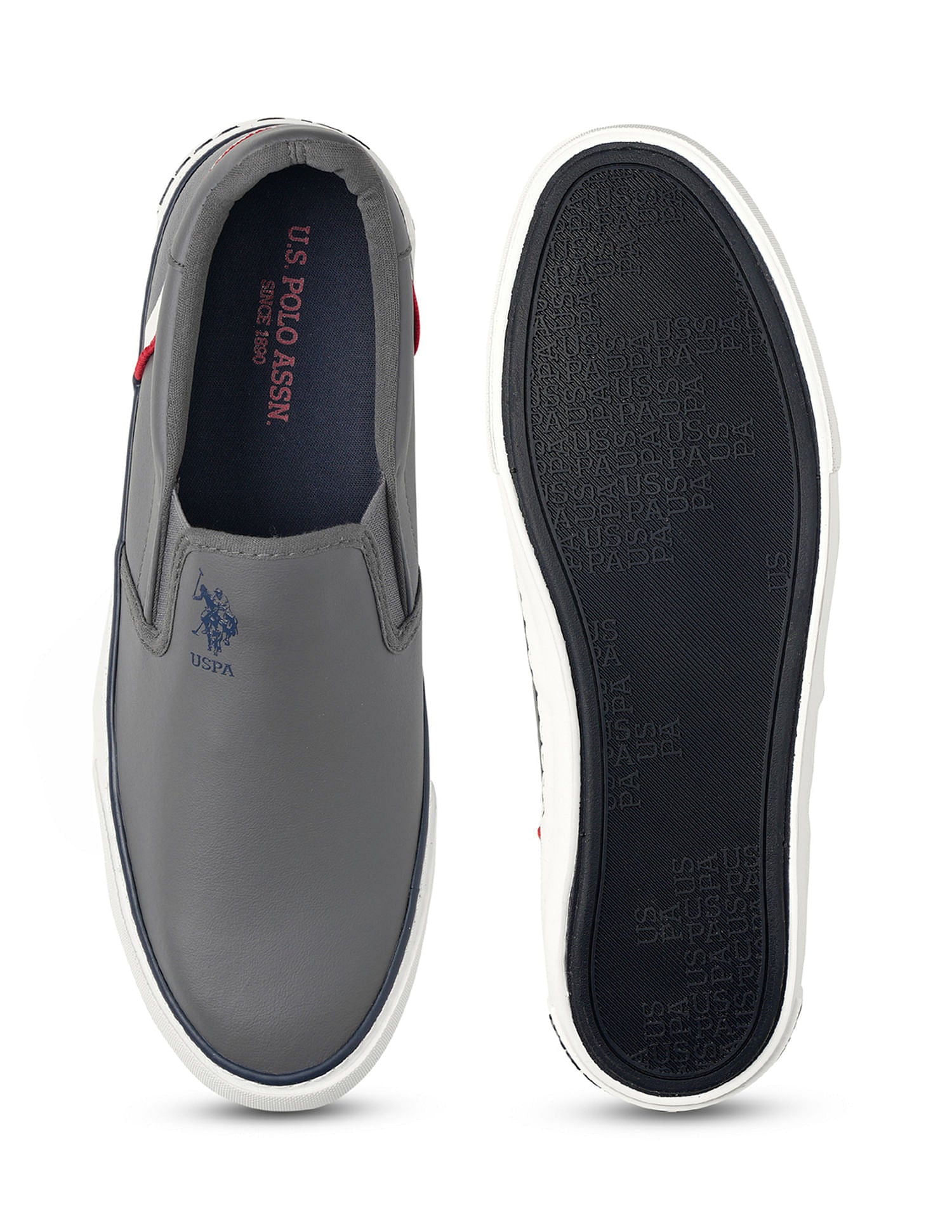Men Colourblocked Timeo 3.0 Slip-On Shoes Grey - U.S. POLO ASSN. | Large