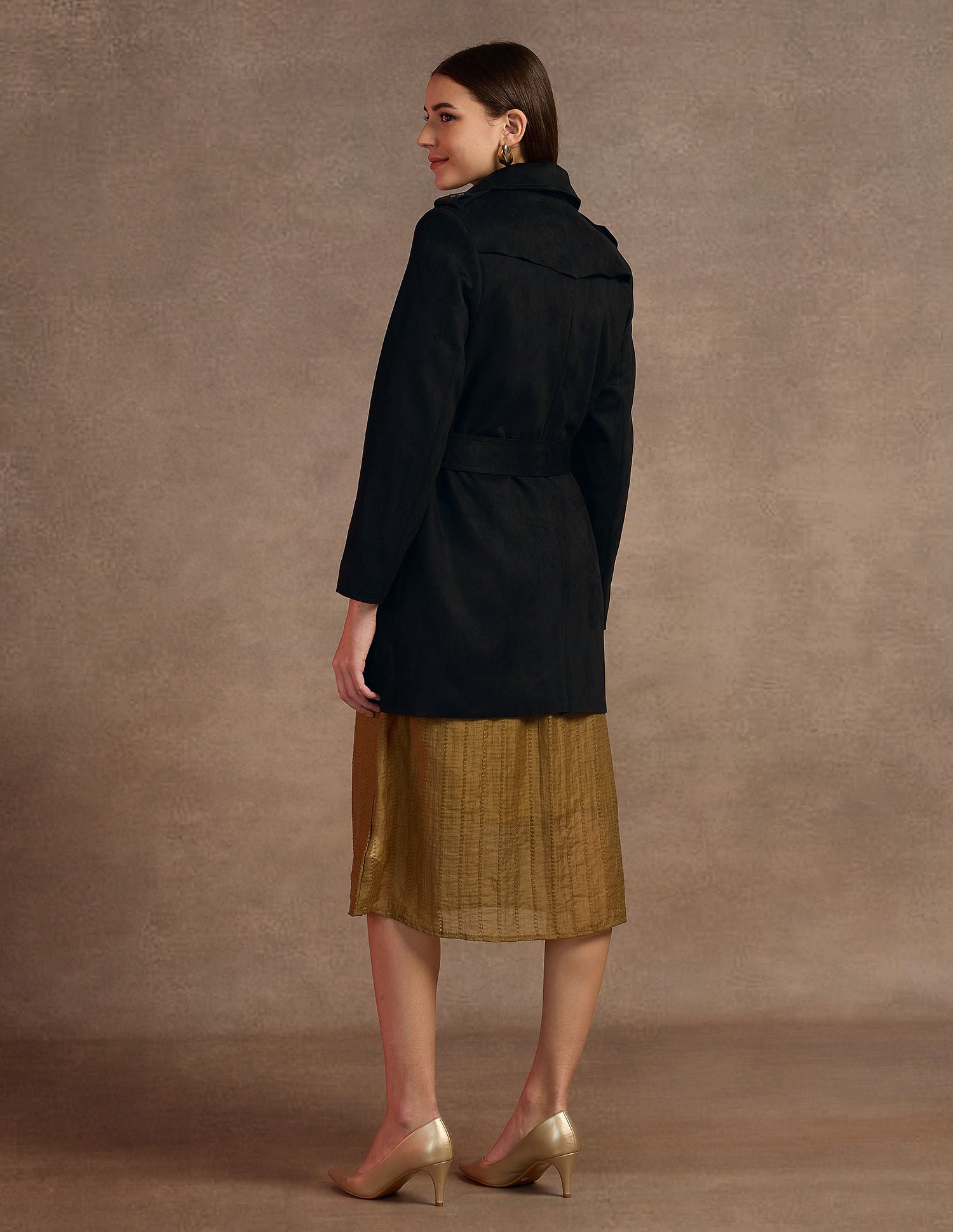 Longline Lapel Collar Jacket Black - U.S. POLO ASSN. | Large