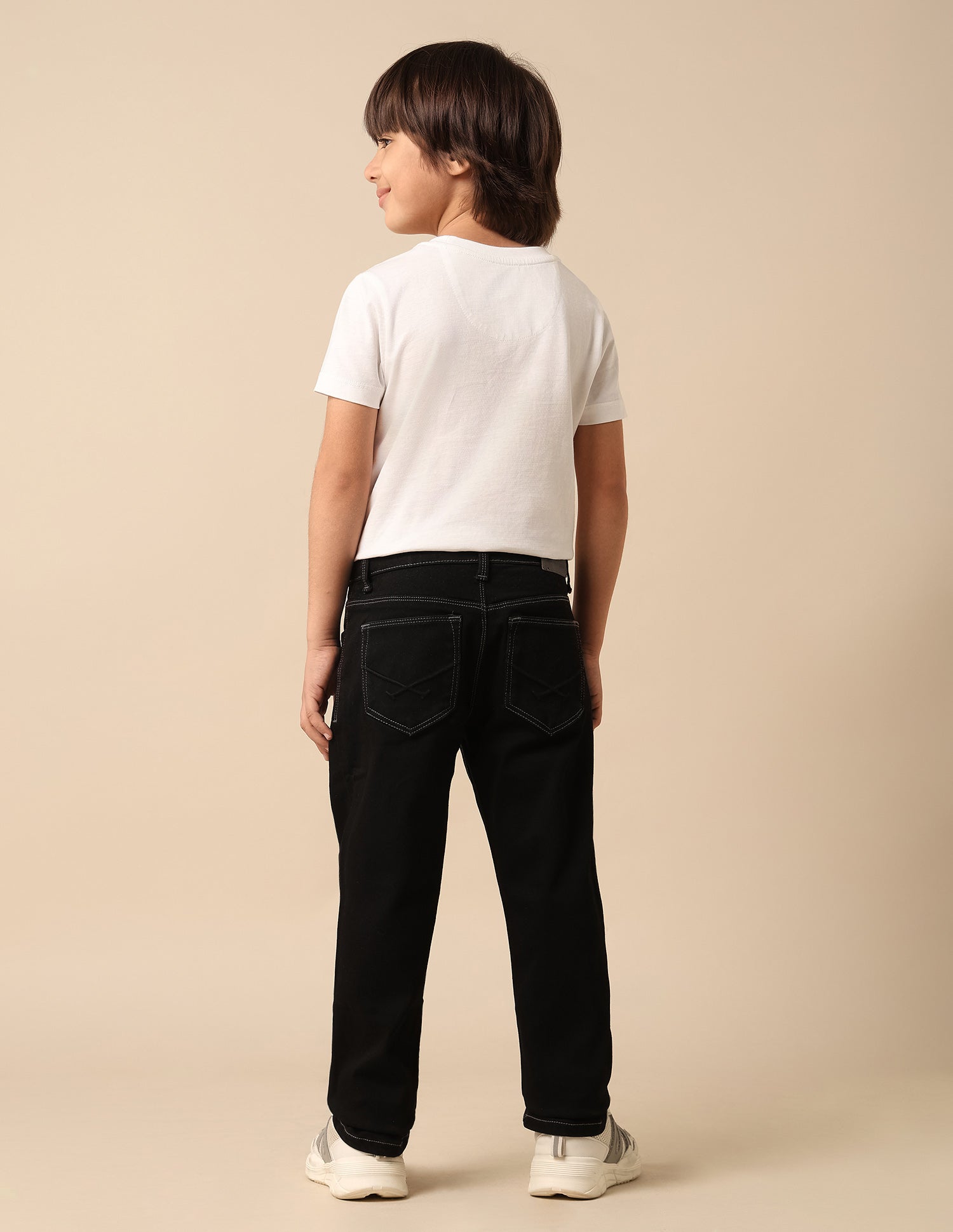 Boys Mid Rise Relaxed Fit Jeans Black - U.S. POLO ASSN. | Large