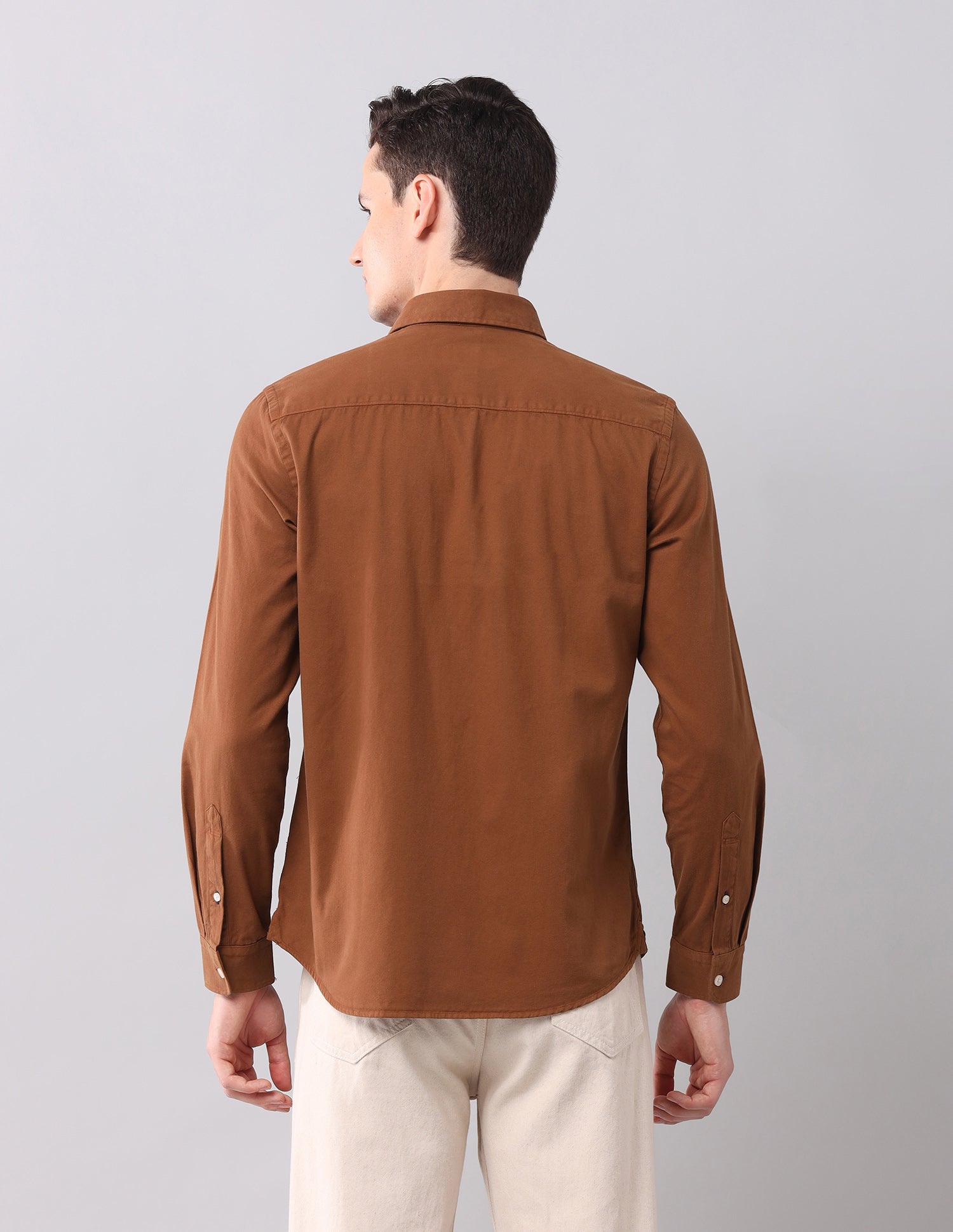 Solid Slim Fit Shirt Rust - U.S. POLO ASSN. | Large