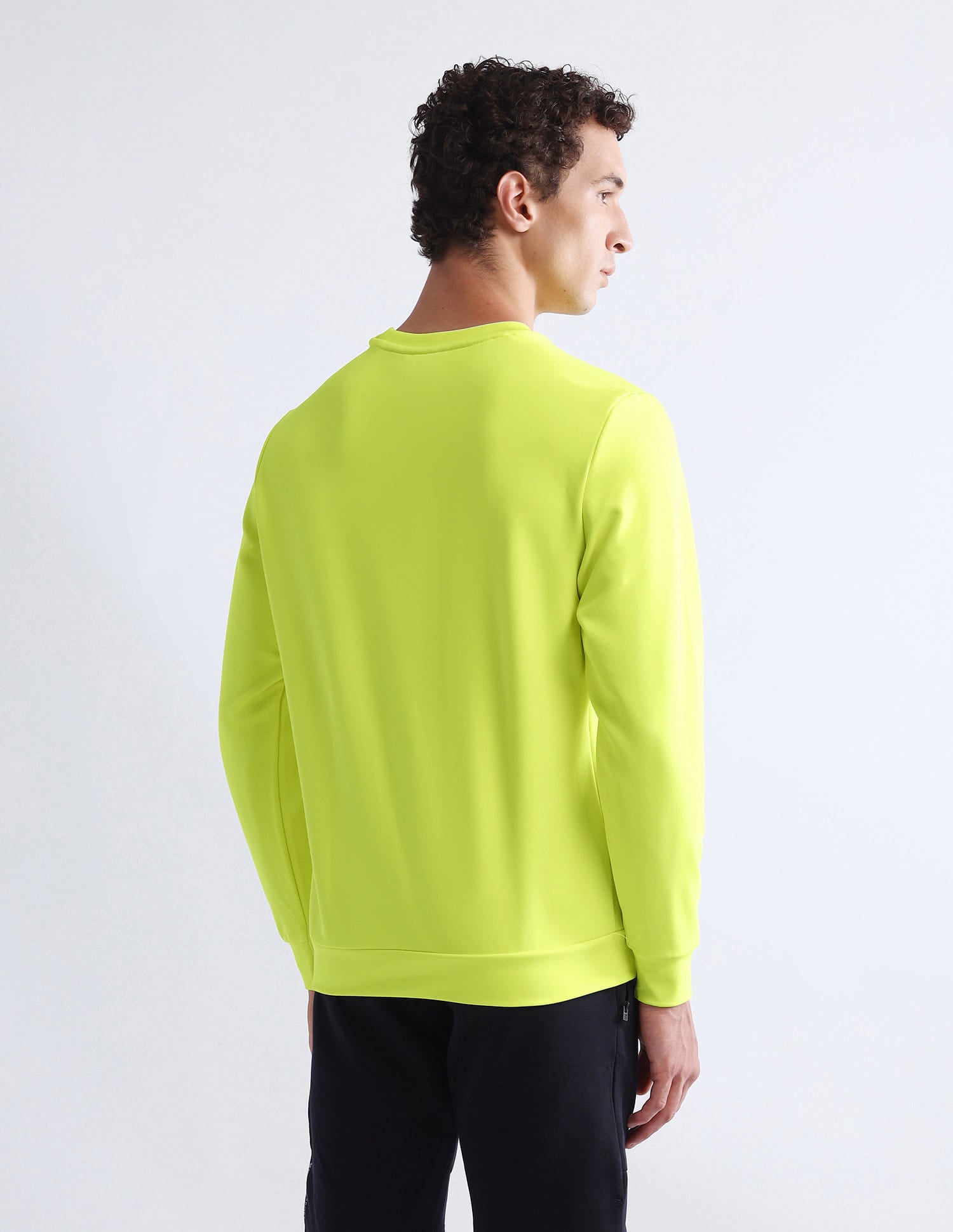 Brand Embossed Regular Fit Active Sweatshirt Green - U.S. Polo Assn. India | Large