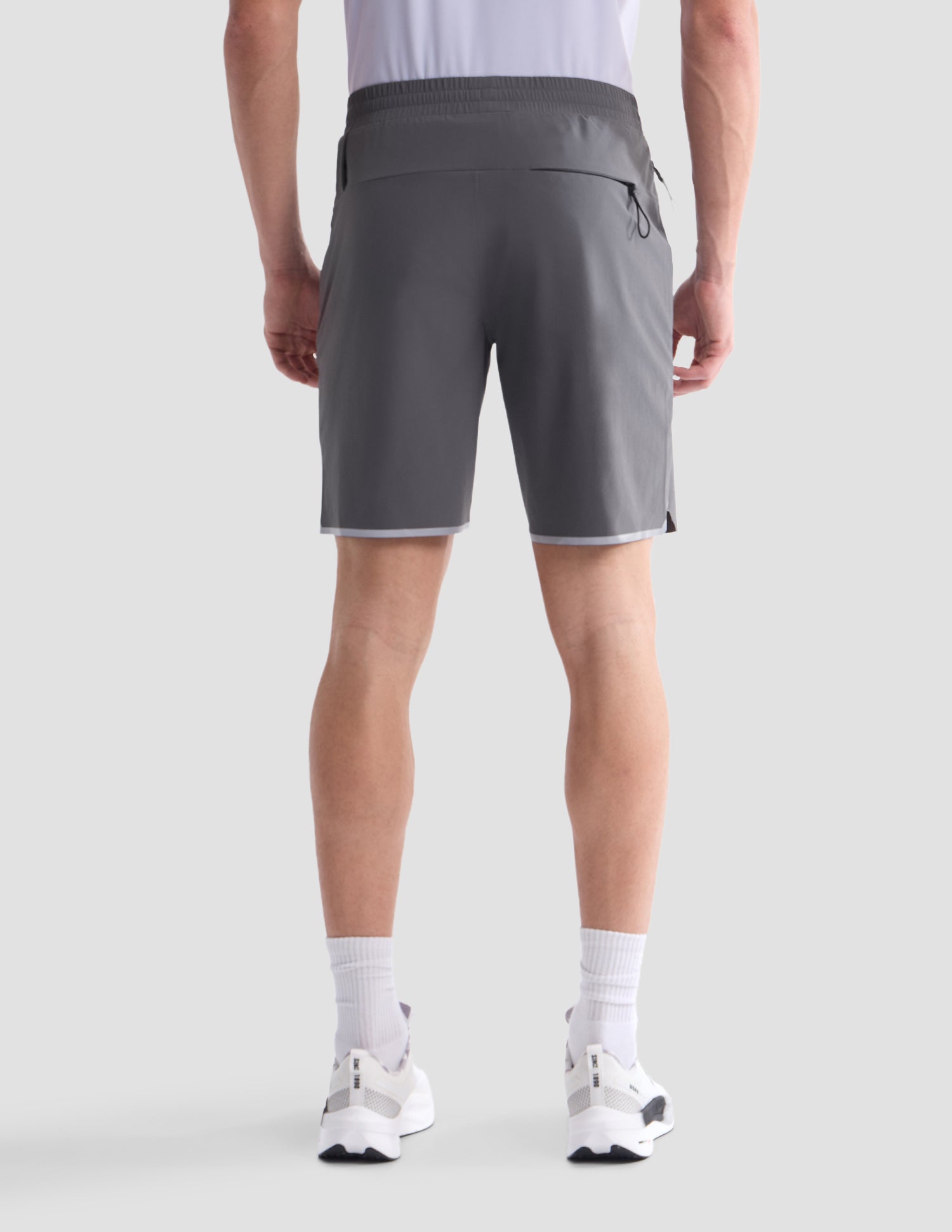 Mid Rise Solid Active Shorts Grey - U.S. Polo Assn. India | Large