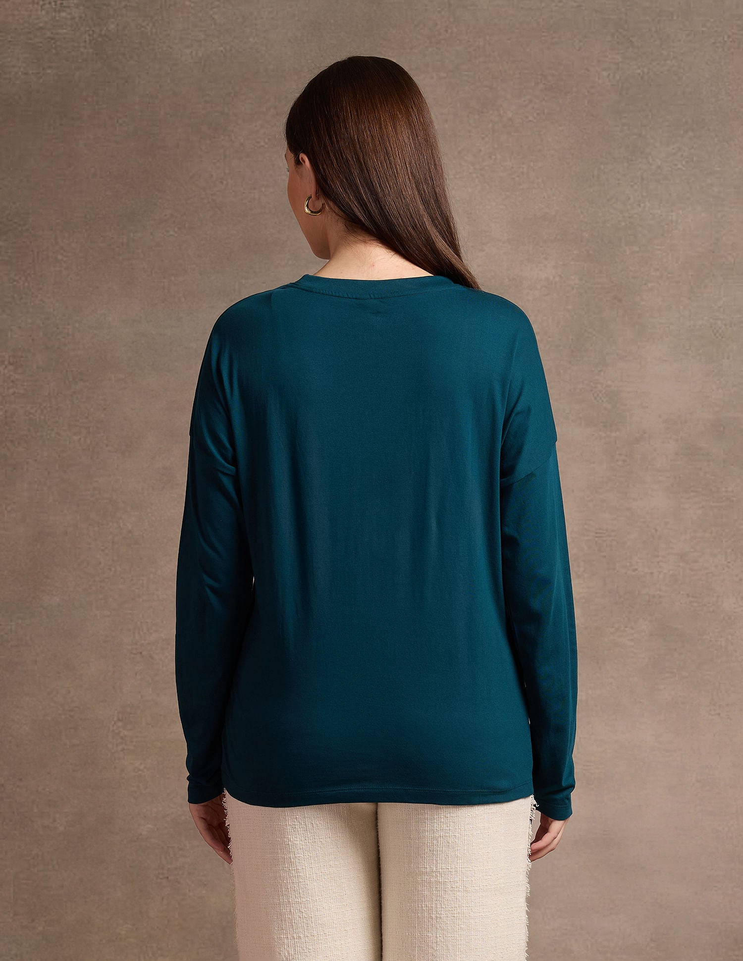 Drop Shoulder Satin Flock T-Shirt Teal - U.S. POLO ASSN. | Large