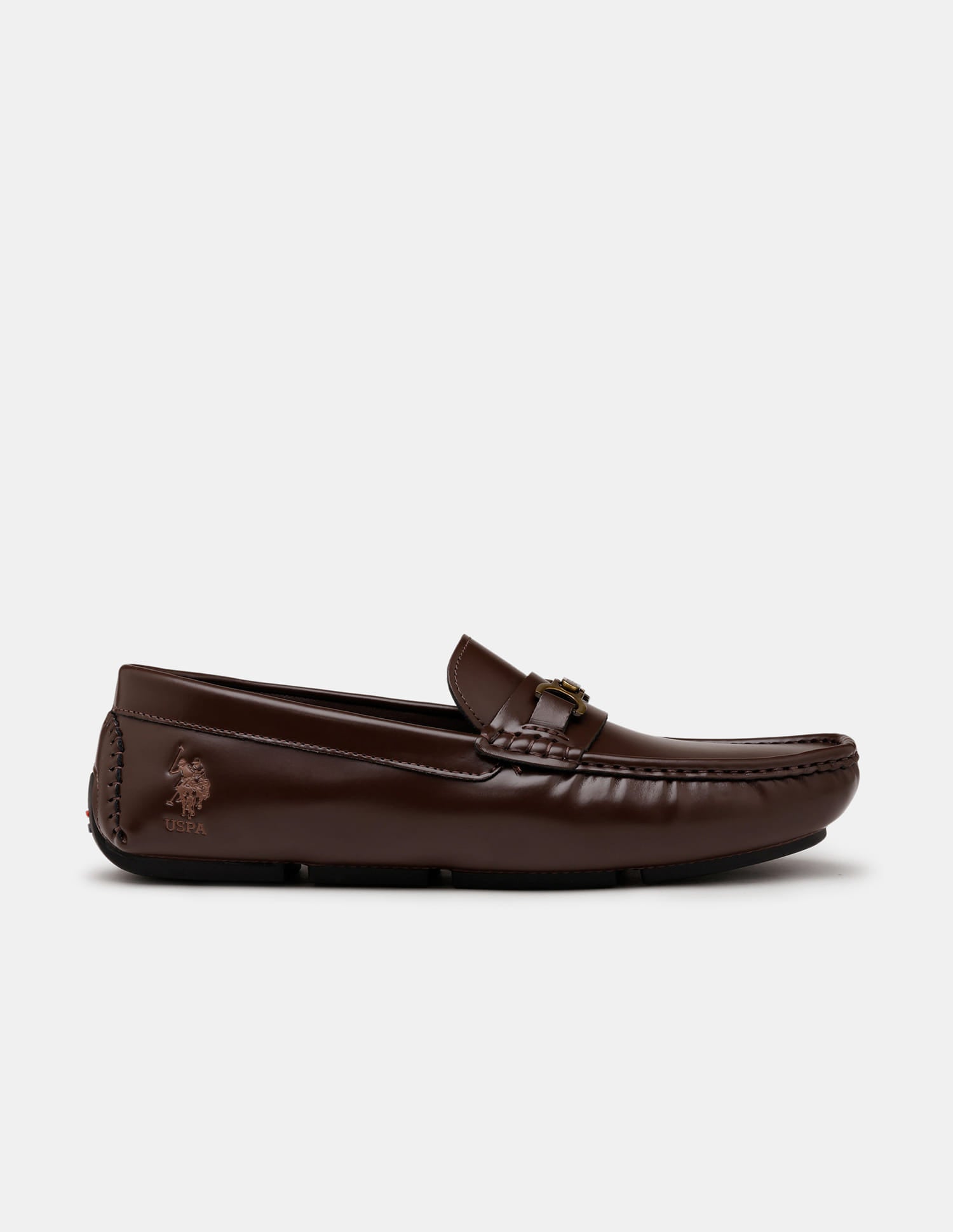 Men Tatum Slip-Ons Glossy Loafers Brown - U.S. Polo Assn. India | Large