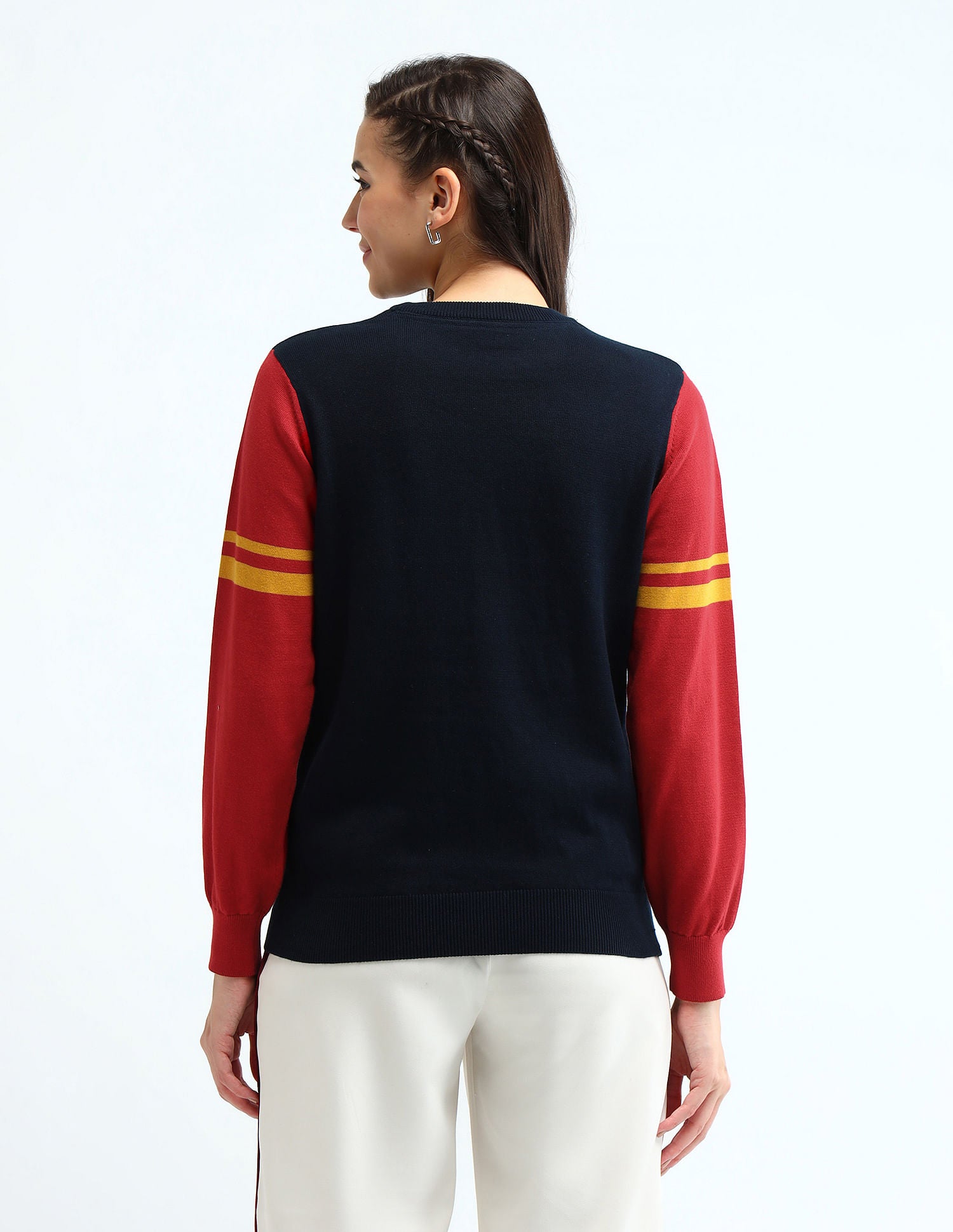 Colour Blocked Regular Fit Sweater Navy - U.S. POLO ASSN. | Large