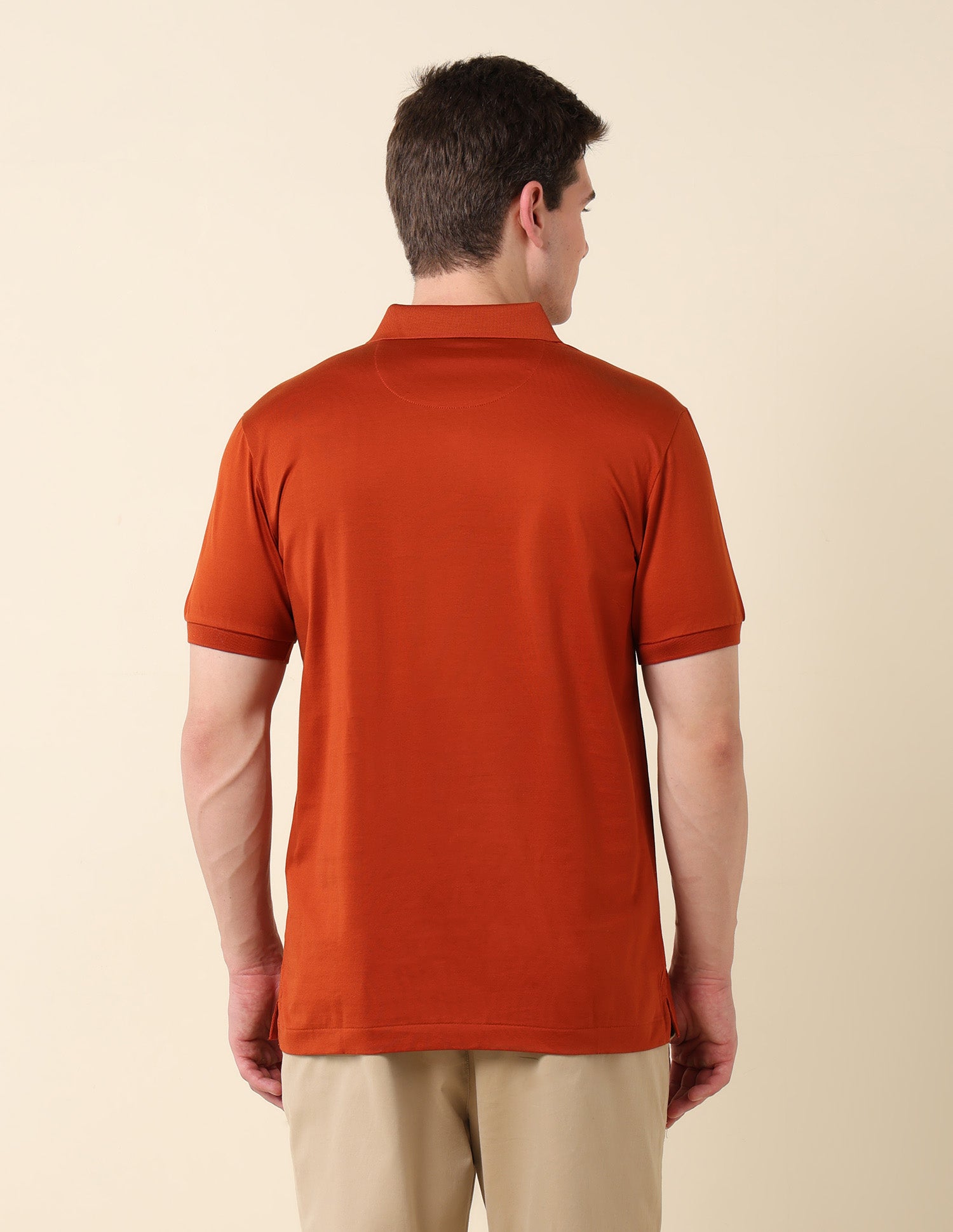 Textured Classic Polo Shirt Rust - U.S. Polo Assn. India | Large