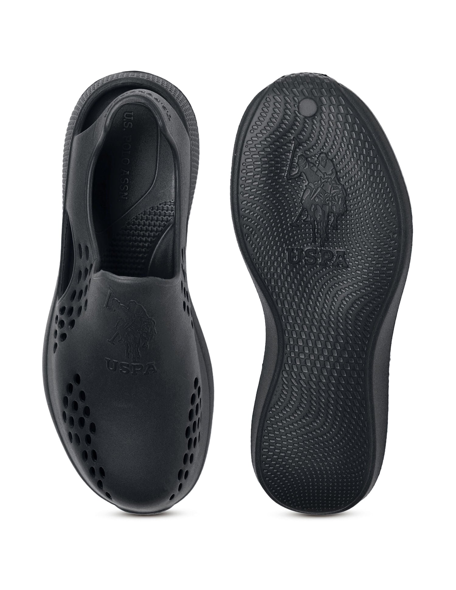 Men Noan 2.0 Black Foam Walk Clogs Black - U.S. Polo Assn. India | Large