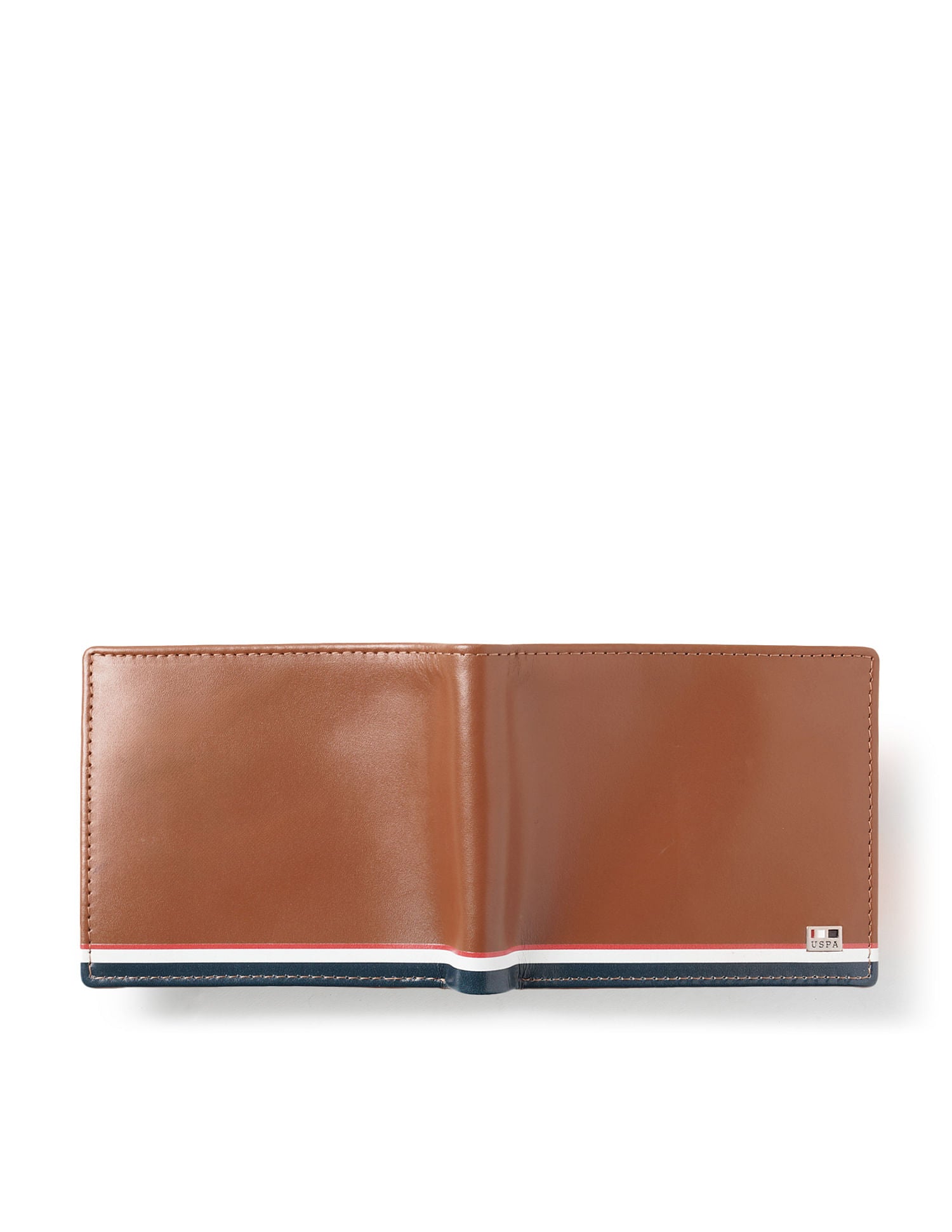 Bi-Fold Taping Leather Patras Wallet Tan - U.S. POLO ASSN. | Large