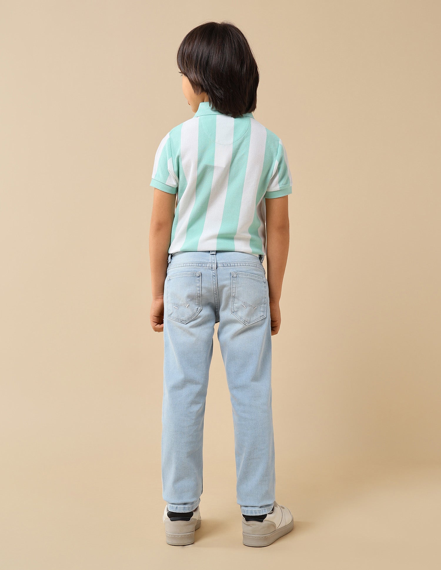 Boys Slim Fit Stone Washed Jeans Light Wash - U.S. POLO ASSN. | Large