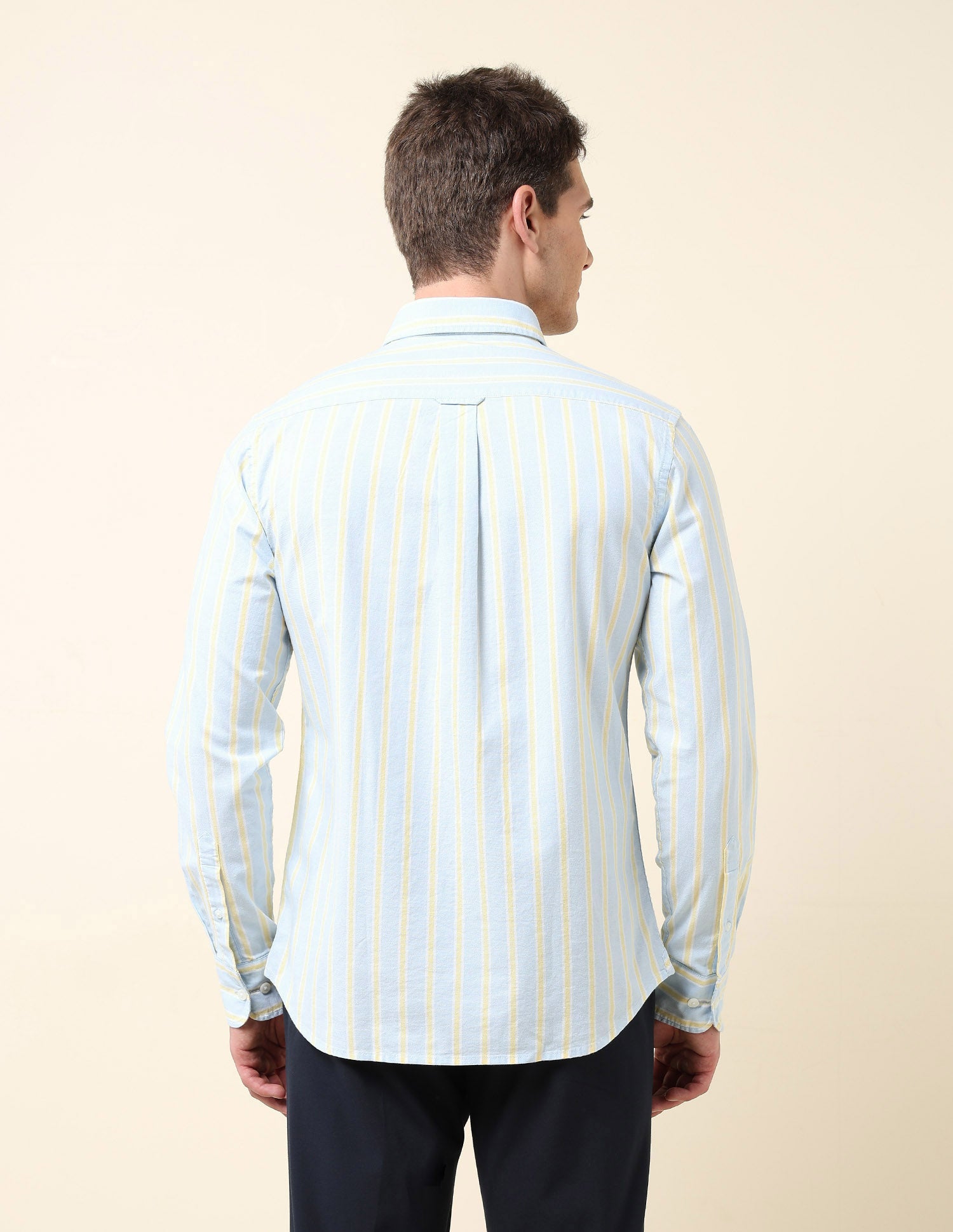 Vertical Striped Tailored Fit Shirt Light Blue - U.S. Polo Assn. India | Large