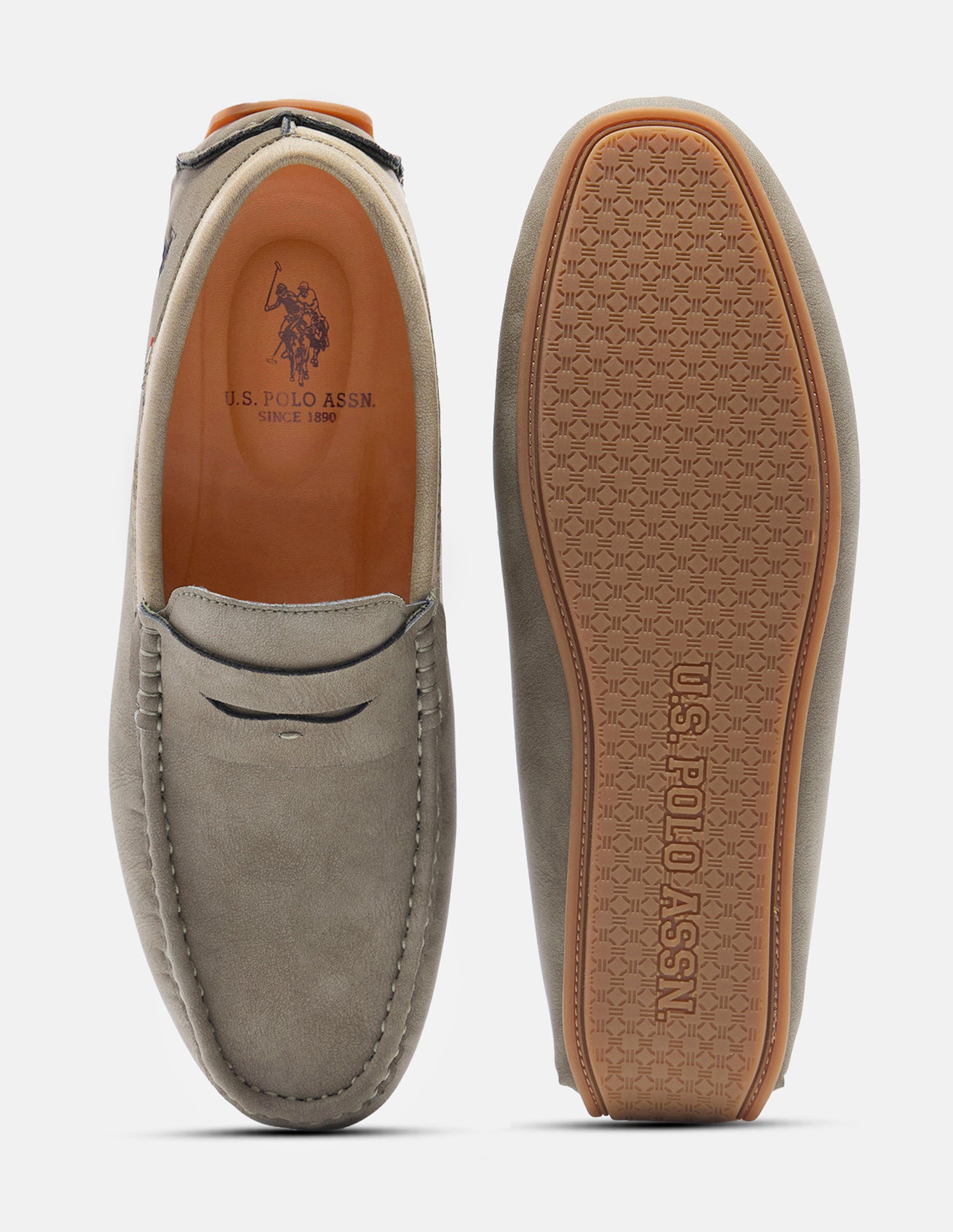 Round Toe Elric Loafers Olive - U.S. Polo Assn. India | Large