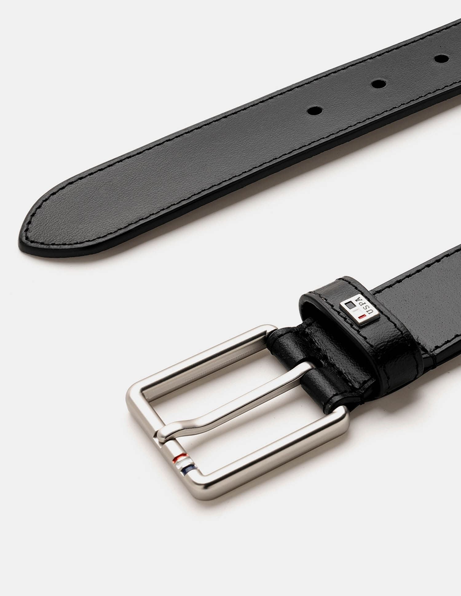 Men Adler Textured Casual Belt Grey - U.S. POLO ASSN. | Large