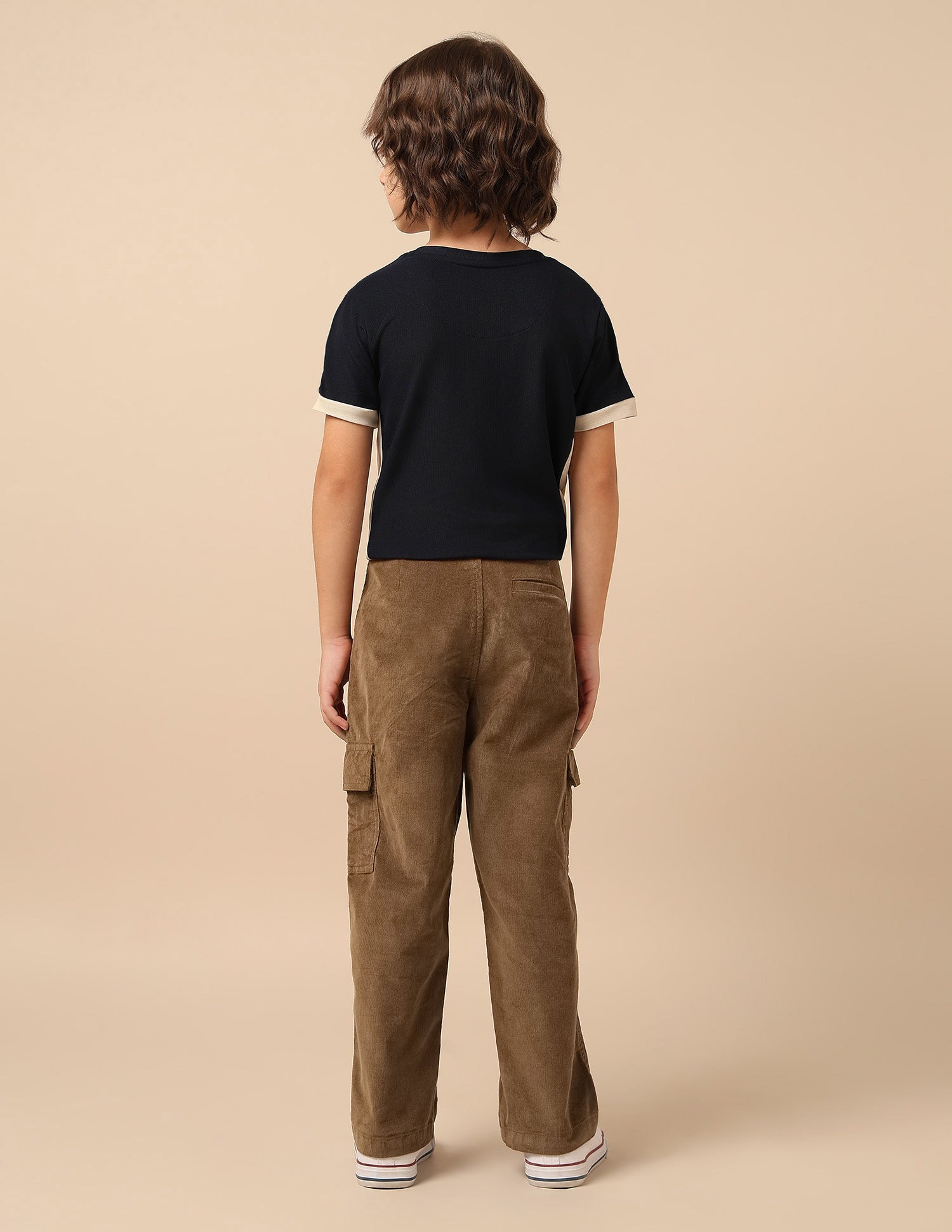 Boys Solid Corduroy Cargo Khaki - U.S. Polo Assn. India | Large