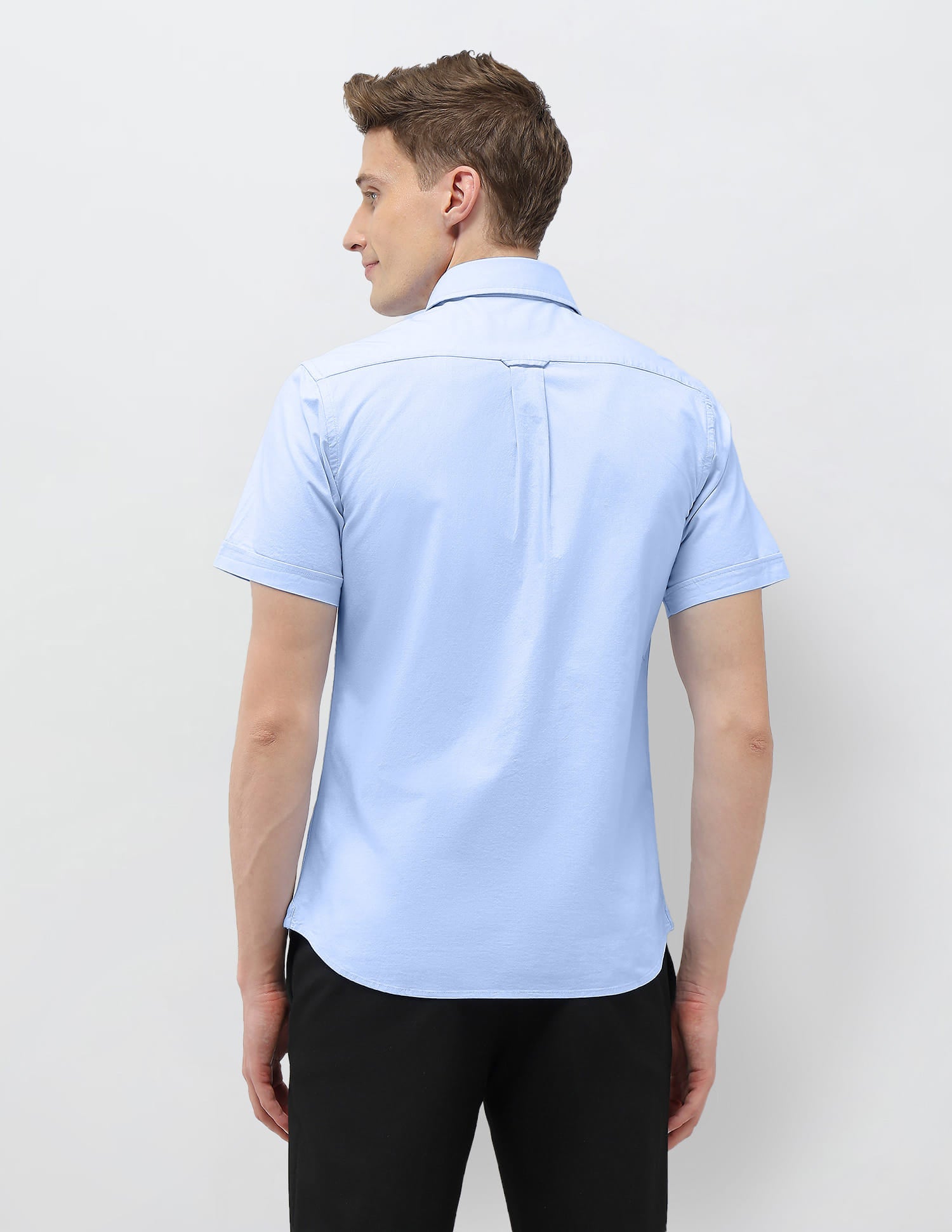 Tailored Fit Oxford Shirt Light Blue - U.S. Polo Assn. India | Large